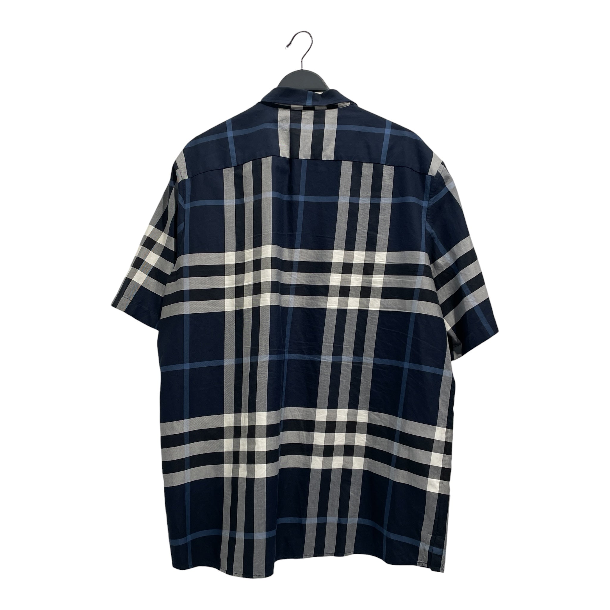 BURBERRY/SS Shirt/XL/Cotton/NVY/Plaid/8059466 - Willem Blue Check view 2