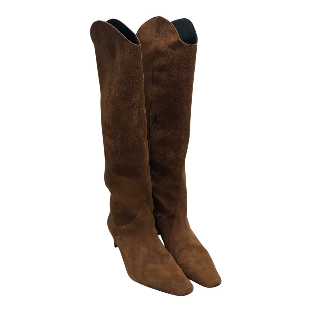 STAUD/Long Boots/EU 38/Suede/CML/RECTANGLE HEEL view 1