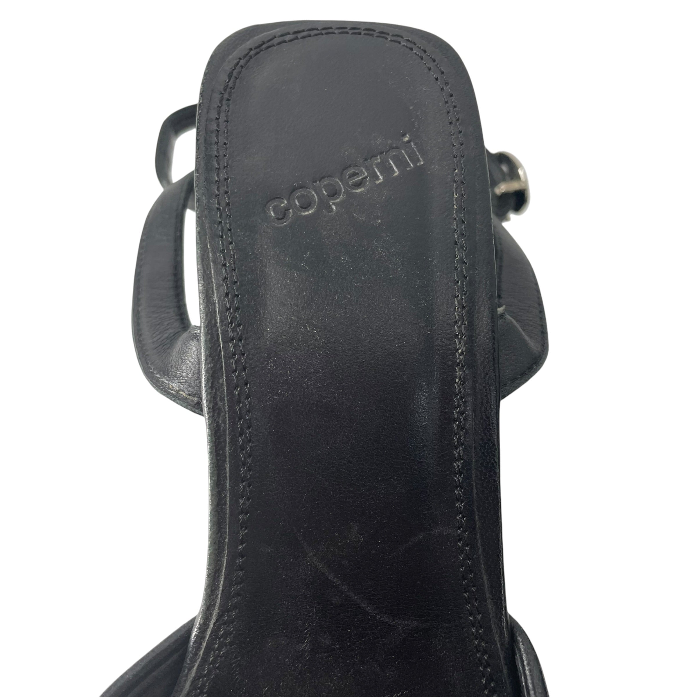 Coperni/Heels/EU 38/Leather/BLK/BRIDGE PLATFORM ANKLE LOGO view 3