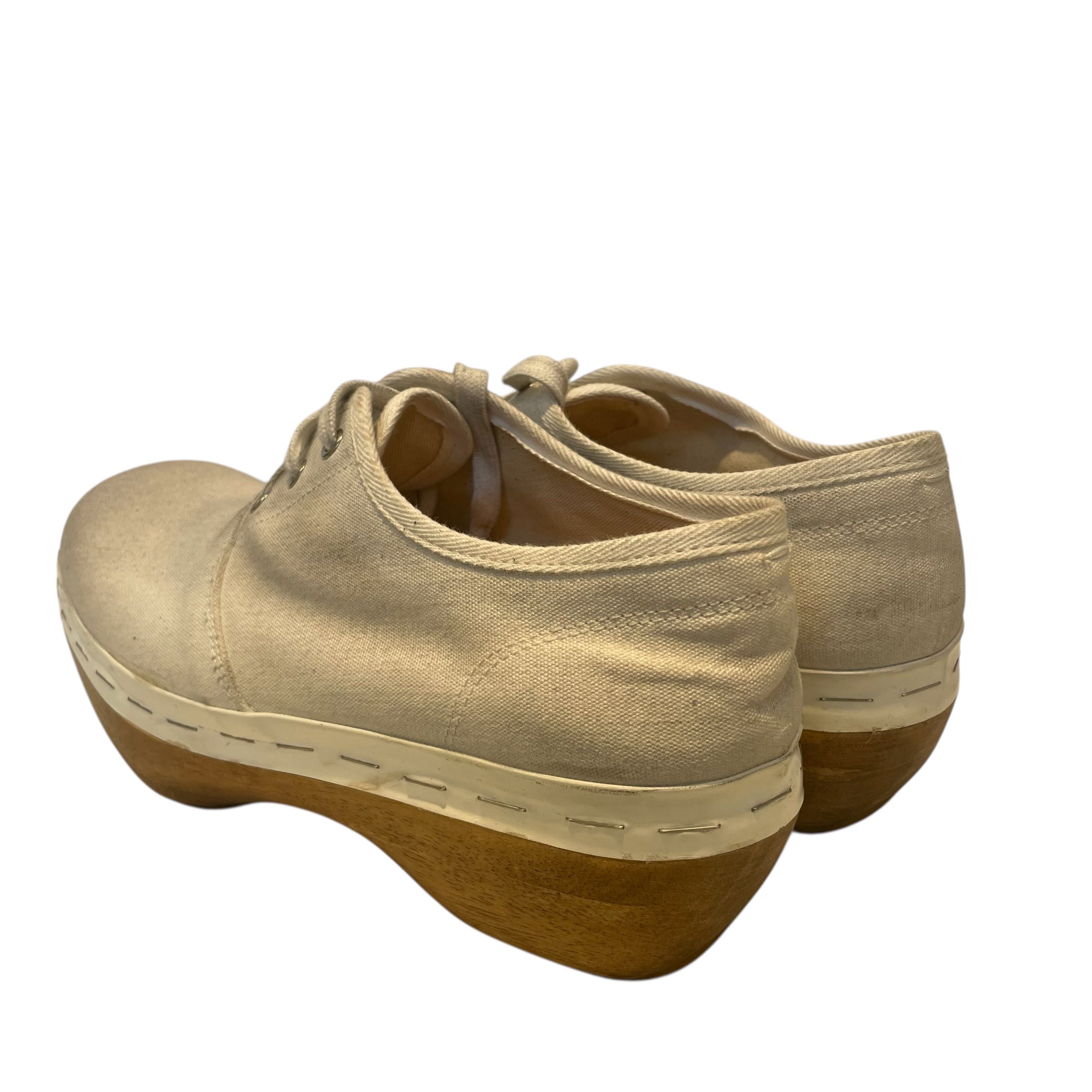 Maison Margiela/Shoes/EU 41/Cotton/WHT/WOODEN SOLES view 2