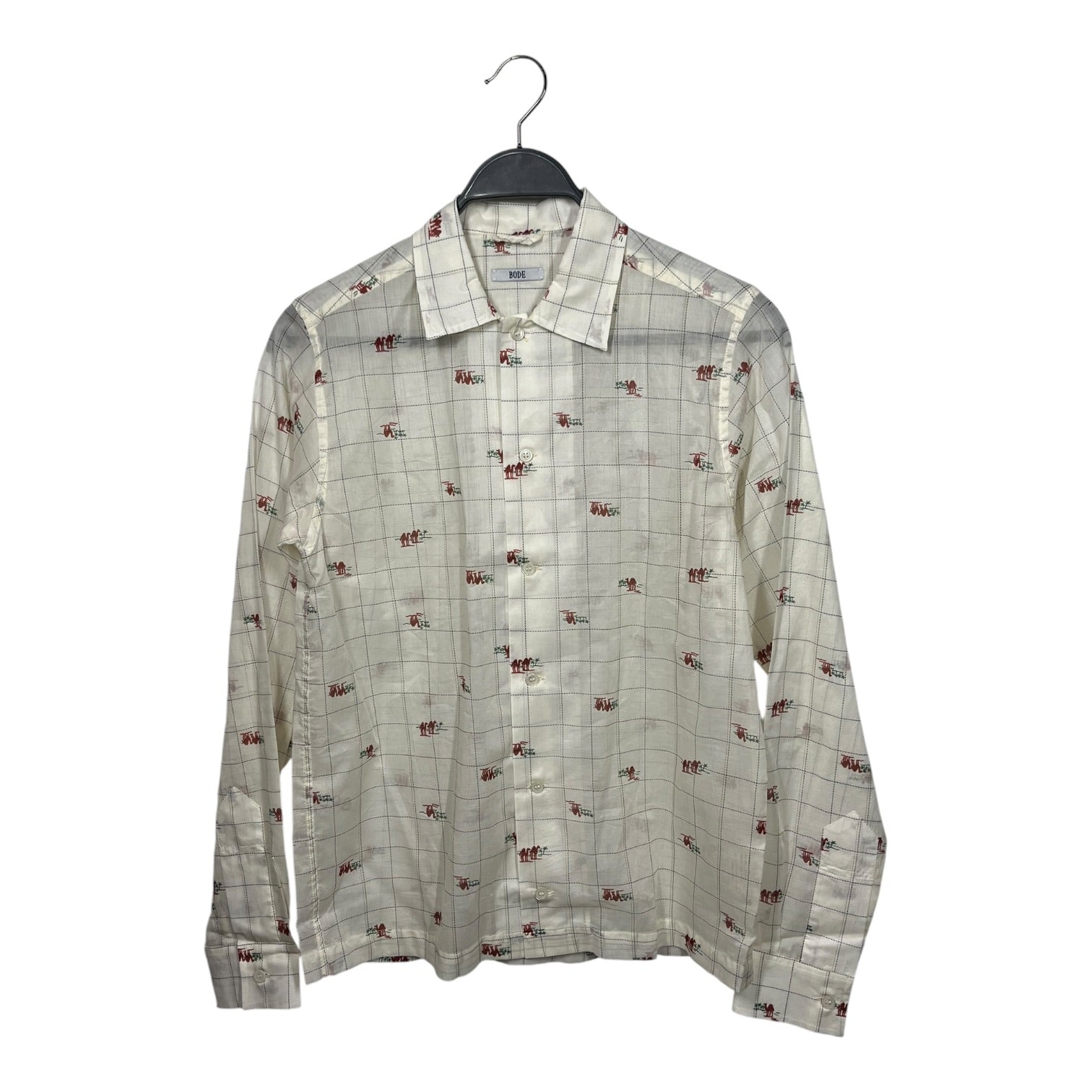 BODE/LS Shirt/XS/Cotton/WHT/Animal Pattern/ view 1