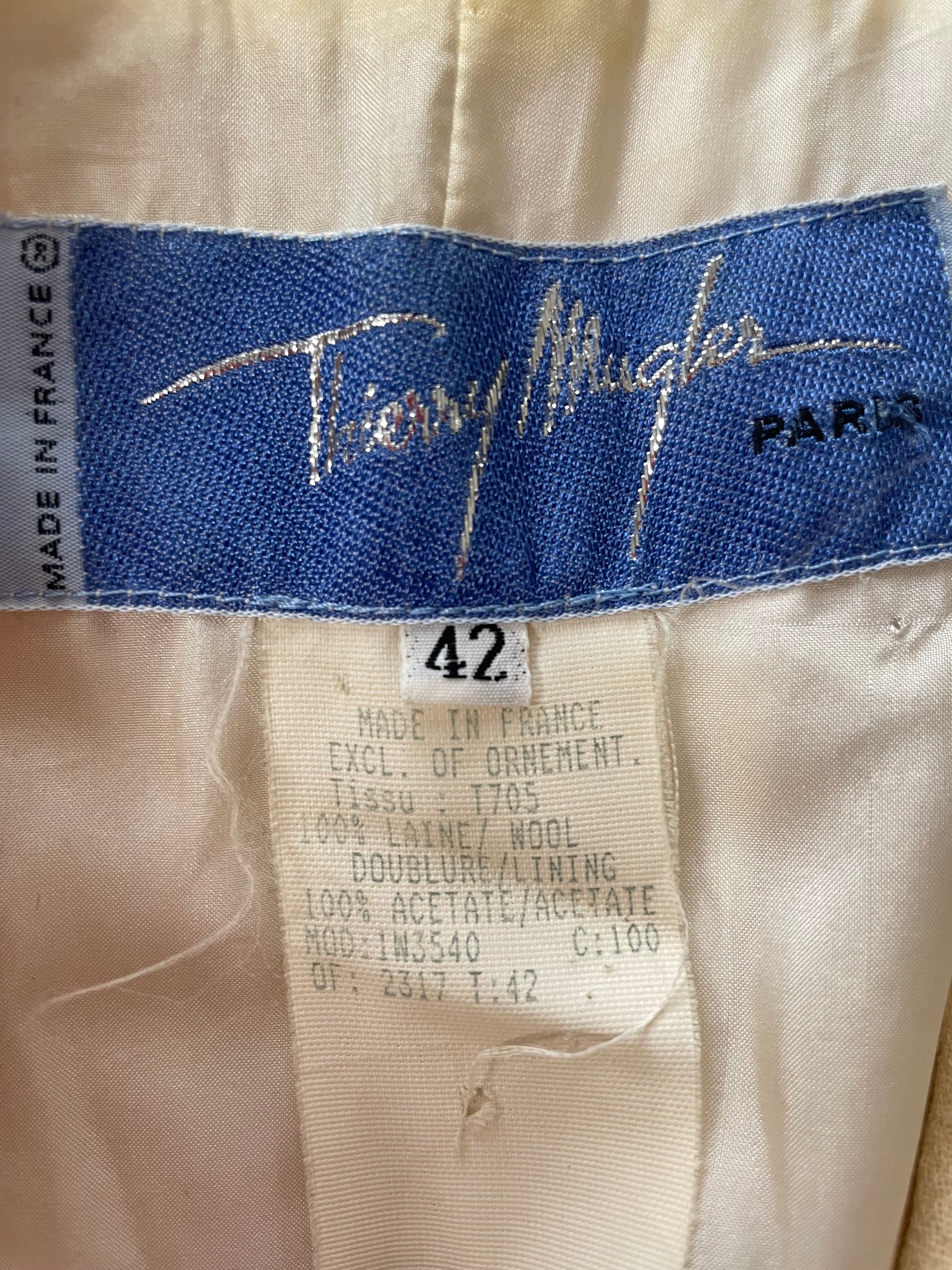 Thierry Mugler/Tailored Jkt/42/Wool/CRM/ view 8
