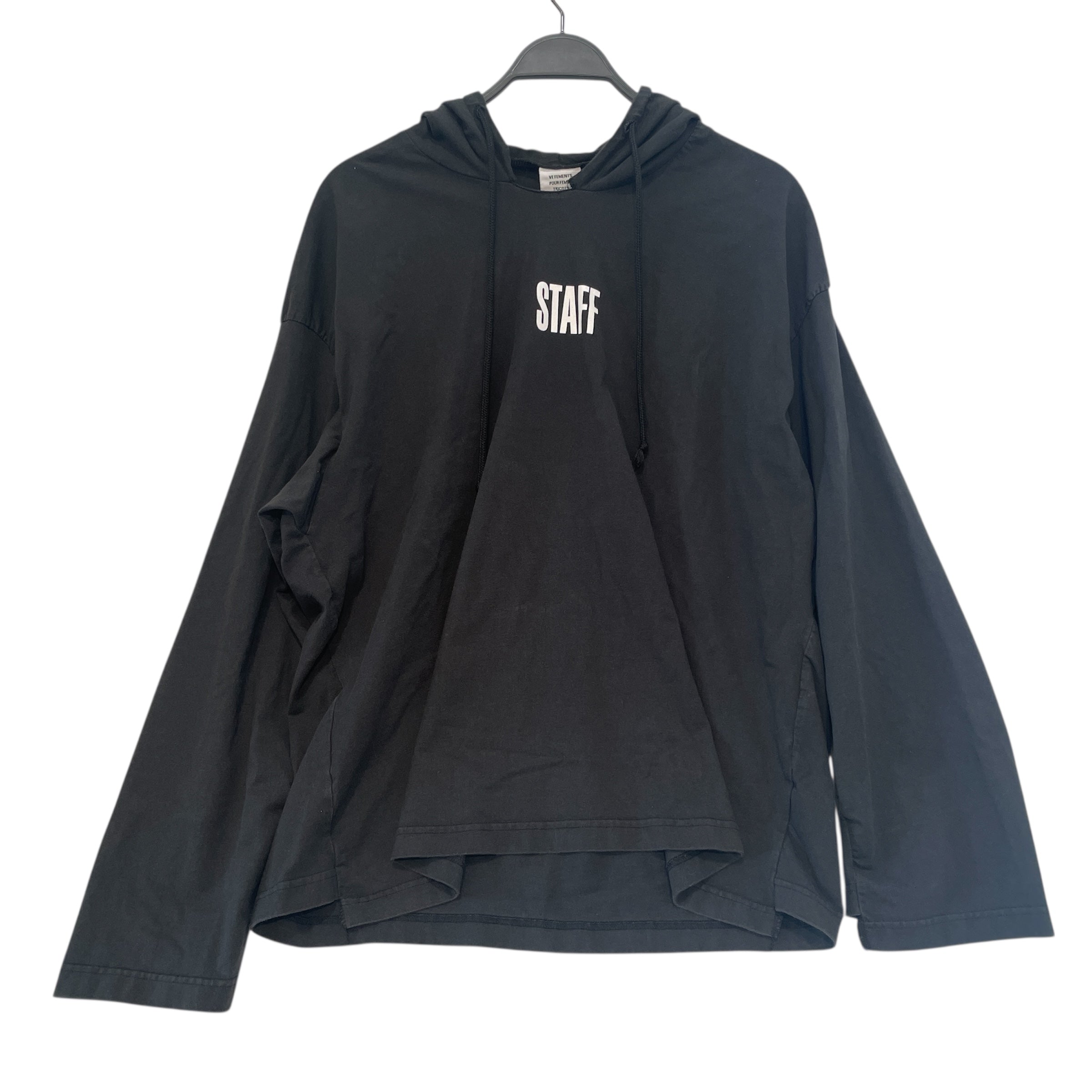 VETEMENTS/Hoodie/L/Cotton/BLK/Tour Shirt view 1