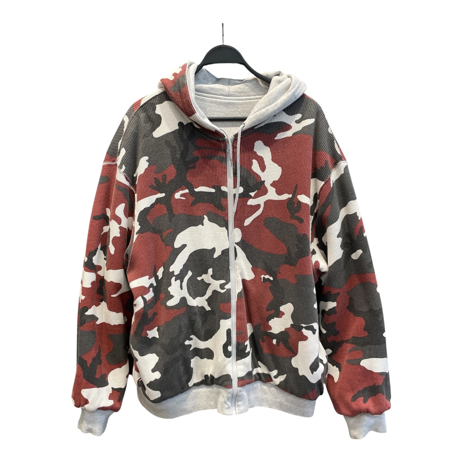 Supreme/Zip Up Hoodie/XL/Camouflage/Cotton/GRY/REVIRSIBLE view 3