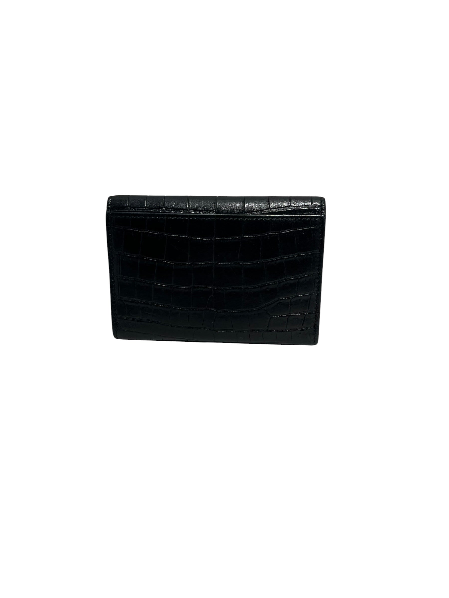 YVES SAINT LAURENT/Wallet/Leather/BLK/L's/Monogam Croc Skin view 2
