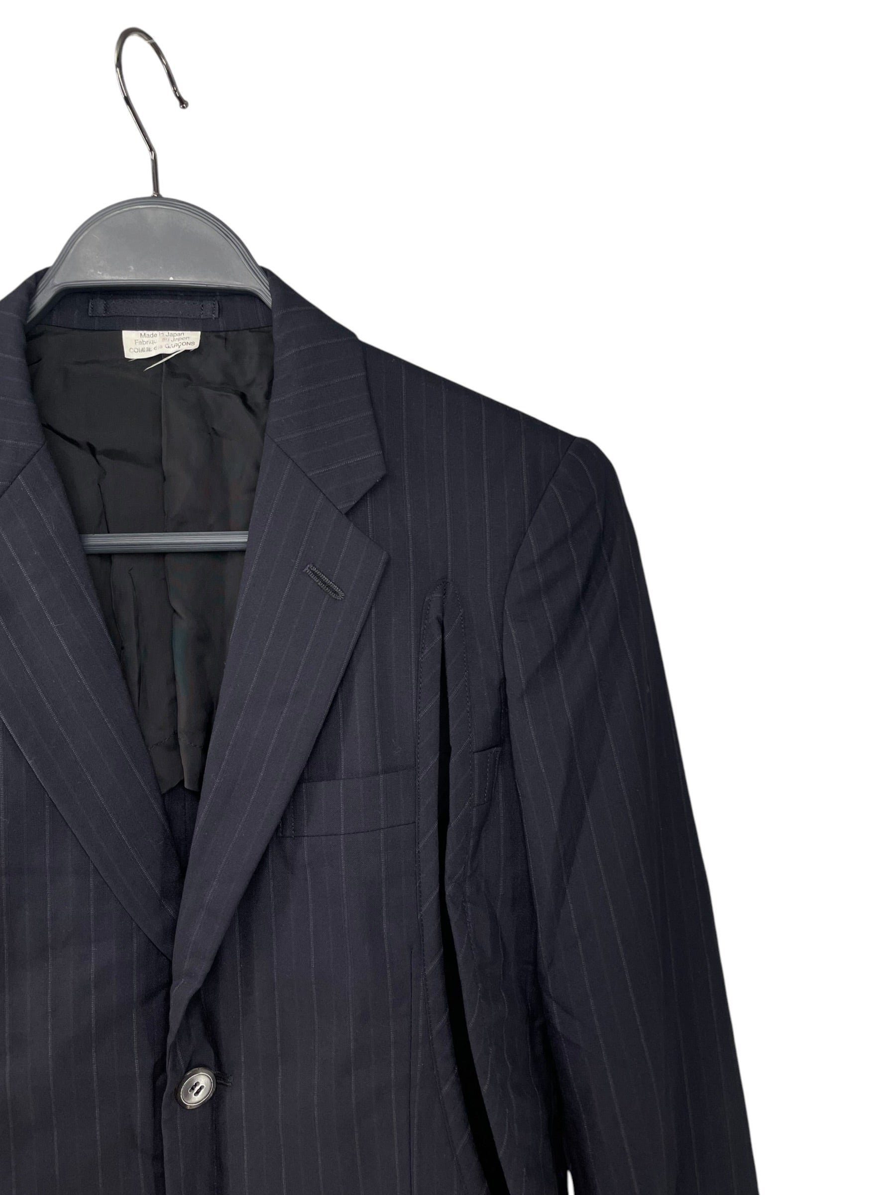 COMME des GARCONS HOMME PLUS/Tailored Jkt/XS/Navy/Wool/Stripe/PQ-J069 view 3