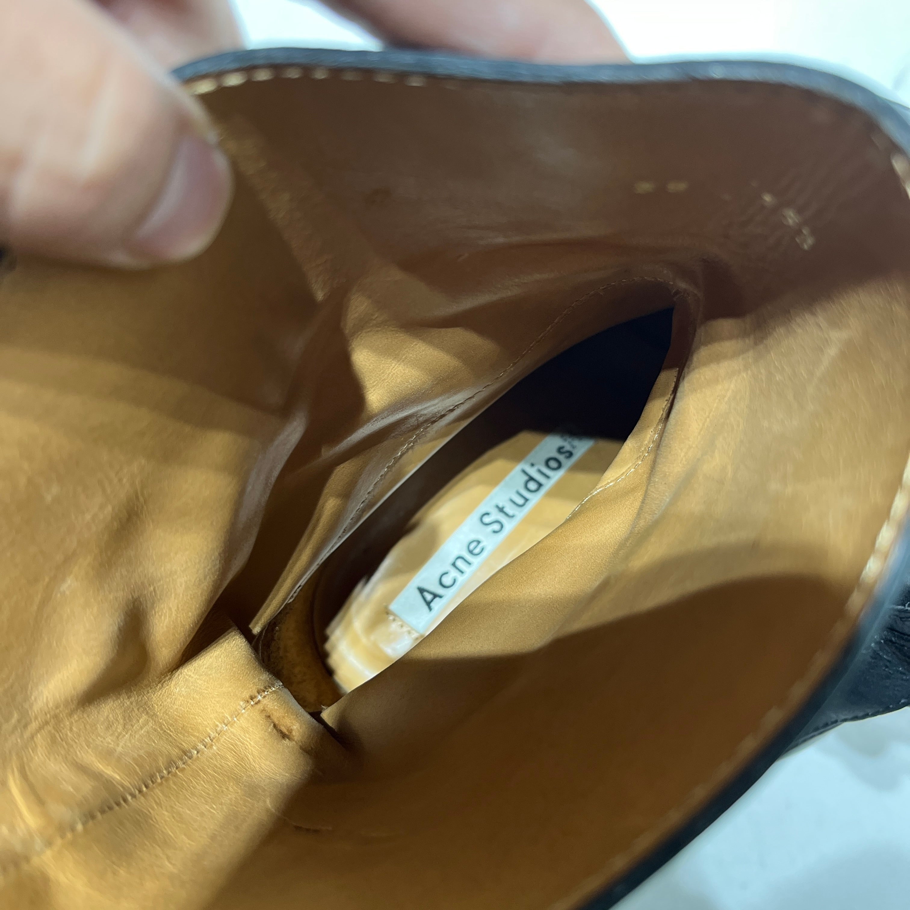 Acne Studios/Boots/EU 38/Leather/BLK/biker style o-ring view 4