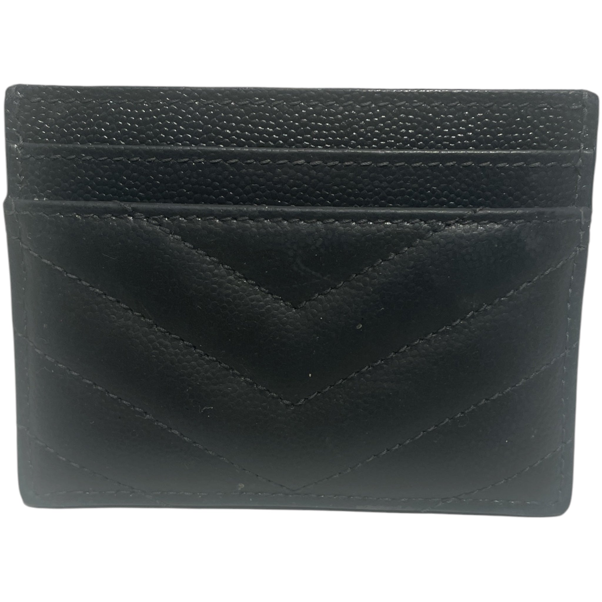 SAINT LAURENT/Wallet/Leather/GRY/YSL GOLD CARD HOLDER view 2