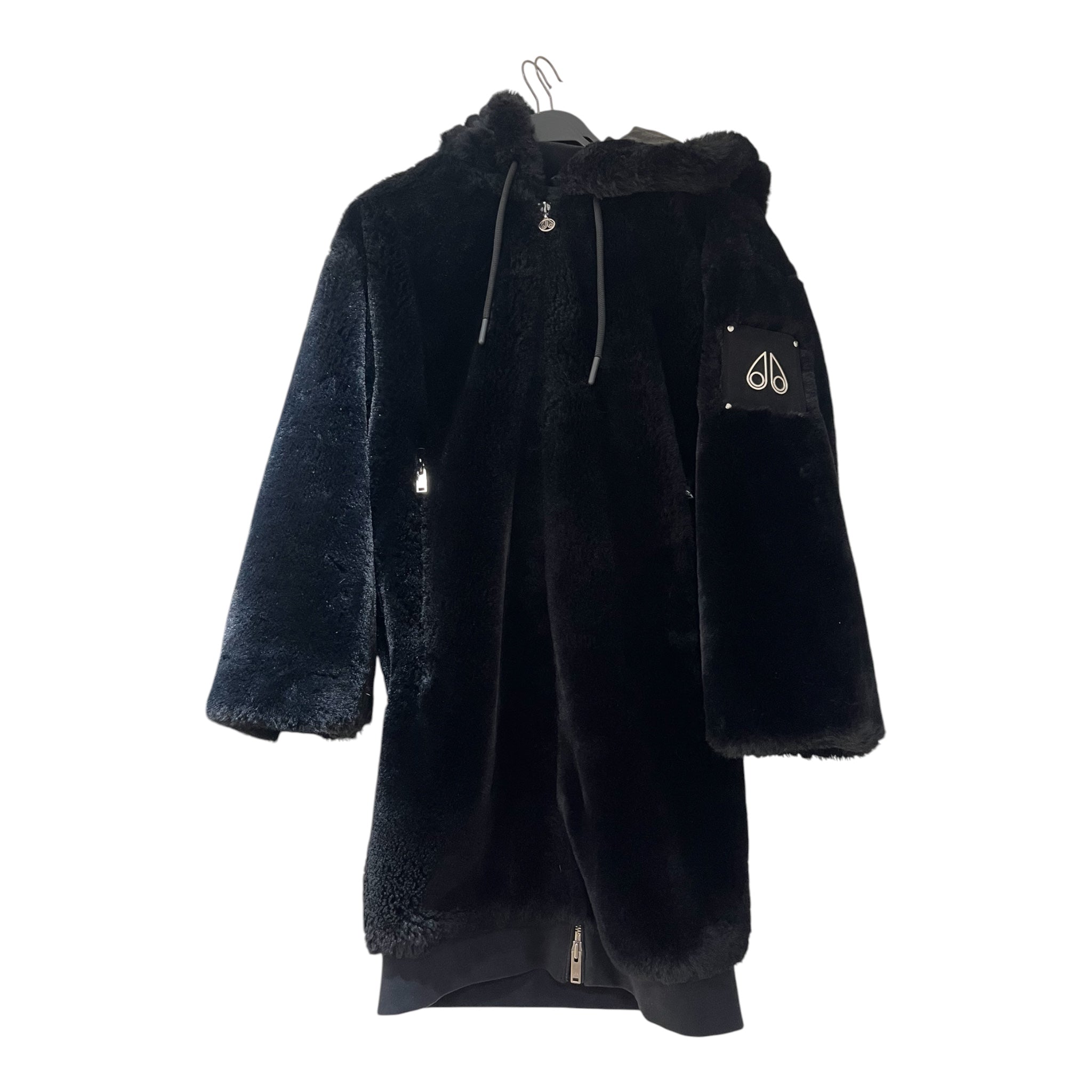 MOOSE KNUCKLES/Puffer Coat/S/Fake Fur/BLK/long coat view 1