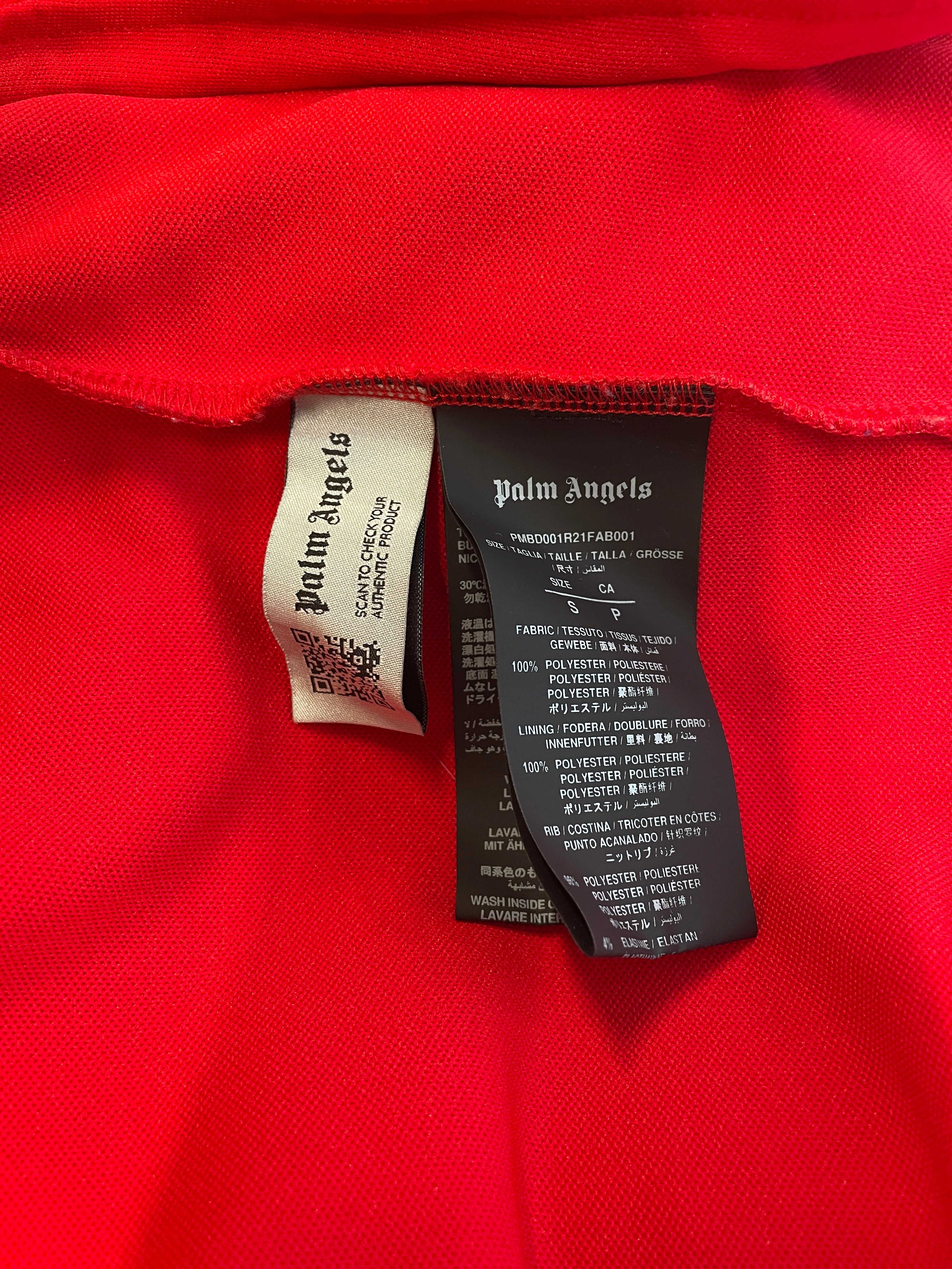 Palm Angels/Track Jkt/S/Polyester/RED/WHT&BLK STRIPE/WHT LOGO view 4