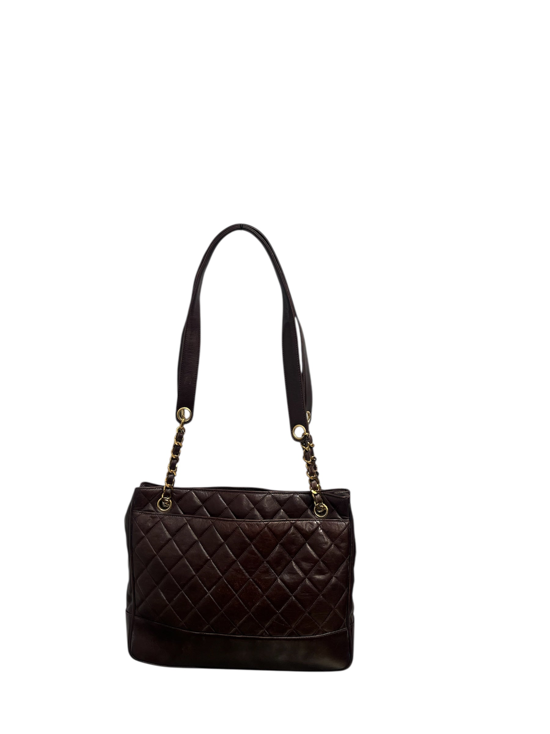 CHANEL/Hand Bag/Leather/BRW/GLD HRDWR-CALFSKIN view 1