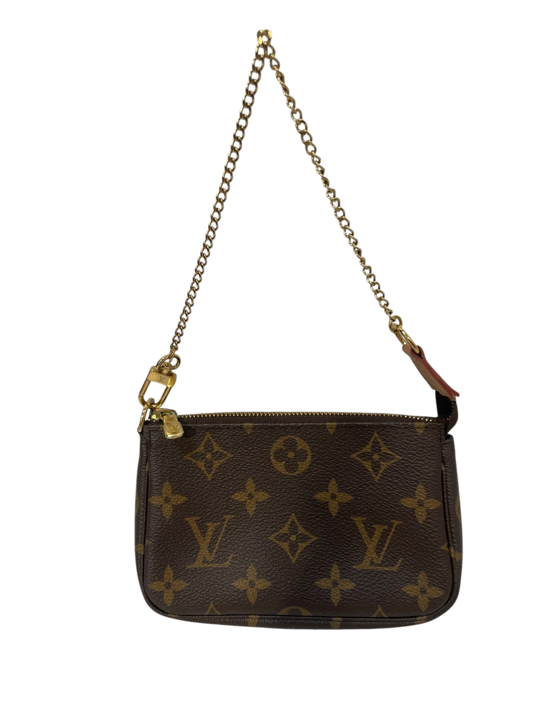 LOUIS VUITTON/Pouch/Monogram/Leather/BRW/mini pochette view 1