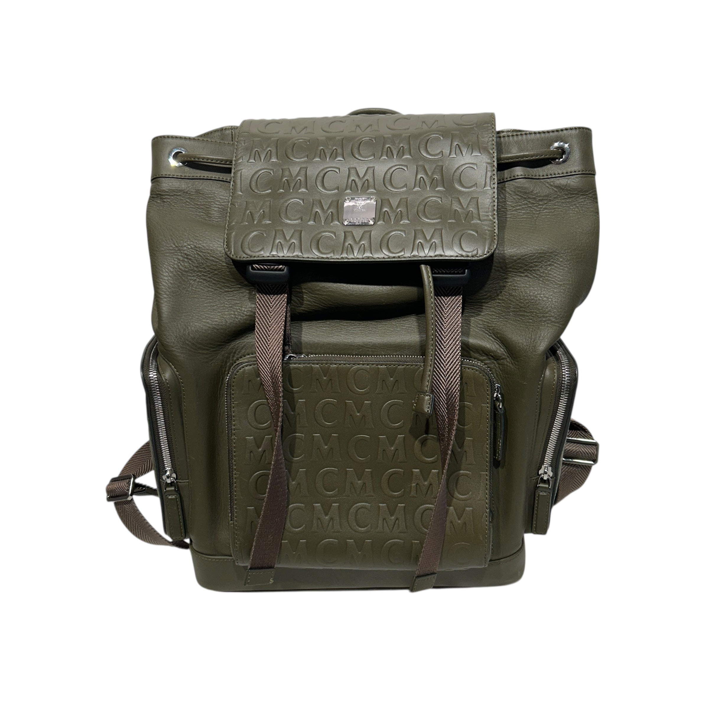 MCM/Backpack/Leather/GRN/Brandenburg Embossed view 1