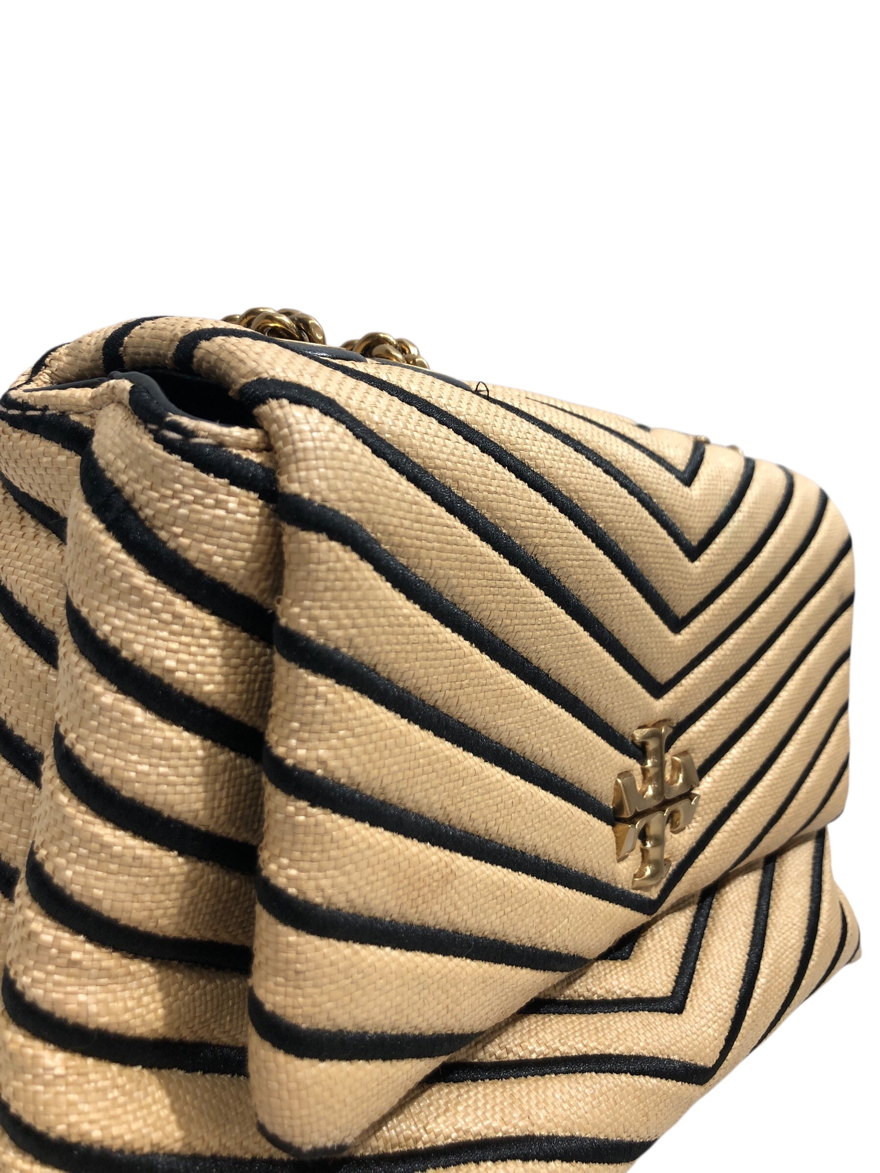 TORY BURCH/Cross Body Bag/Stripe/Leather/BEG/Kira Chevron Shoulder Bag view 5