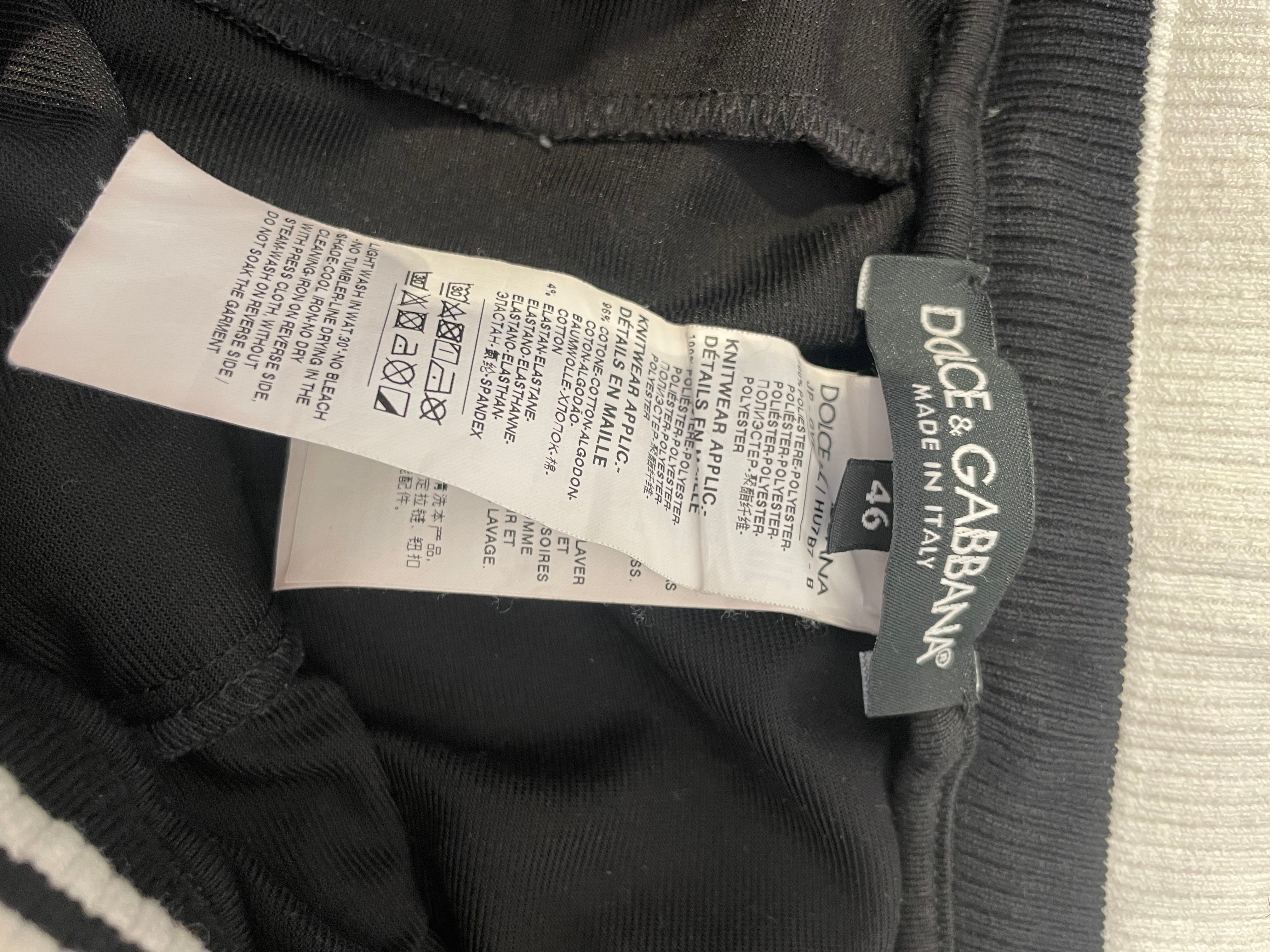 DOLCE&GABBANA/Pants/46/Polyester/BLK/TRACK TROUSERS view 3