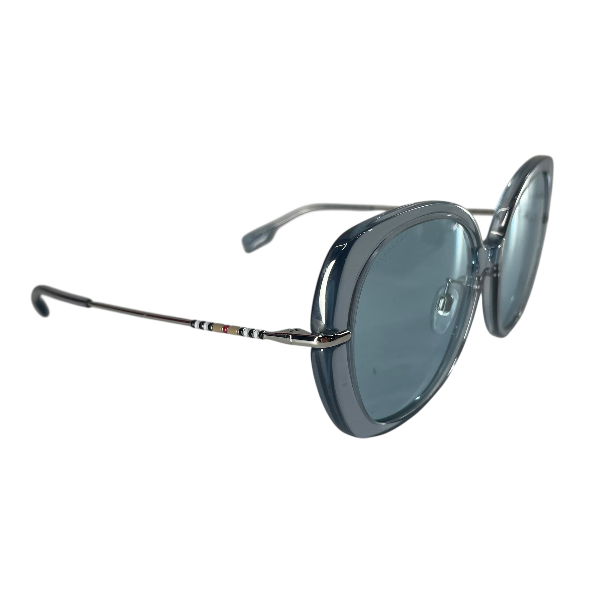 BURBERRY/Sunglasses/Plastic/BLU/CLEAR FRAME BEADS ON SIDE view 3
