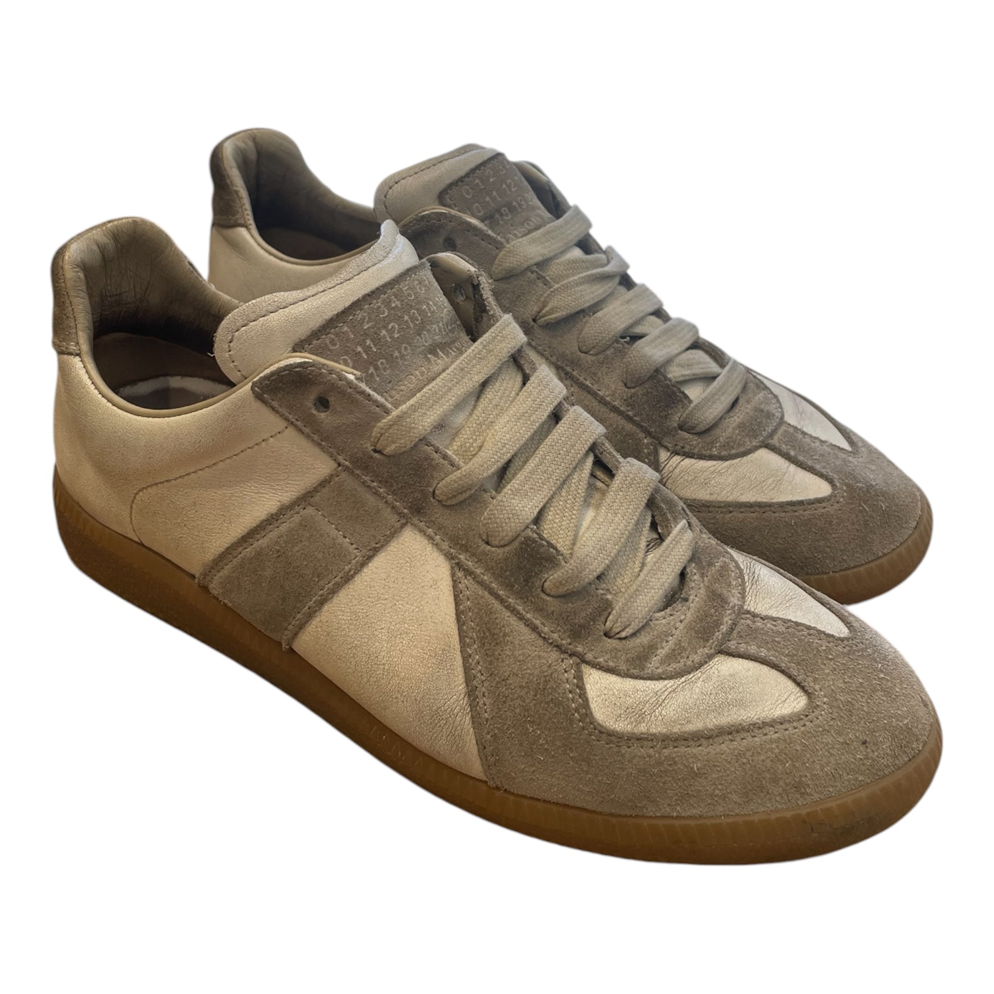 Maison Margiela/Low-Sneakers/EU 38/Leather/WHT/SMOKED REPLICAS view 1