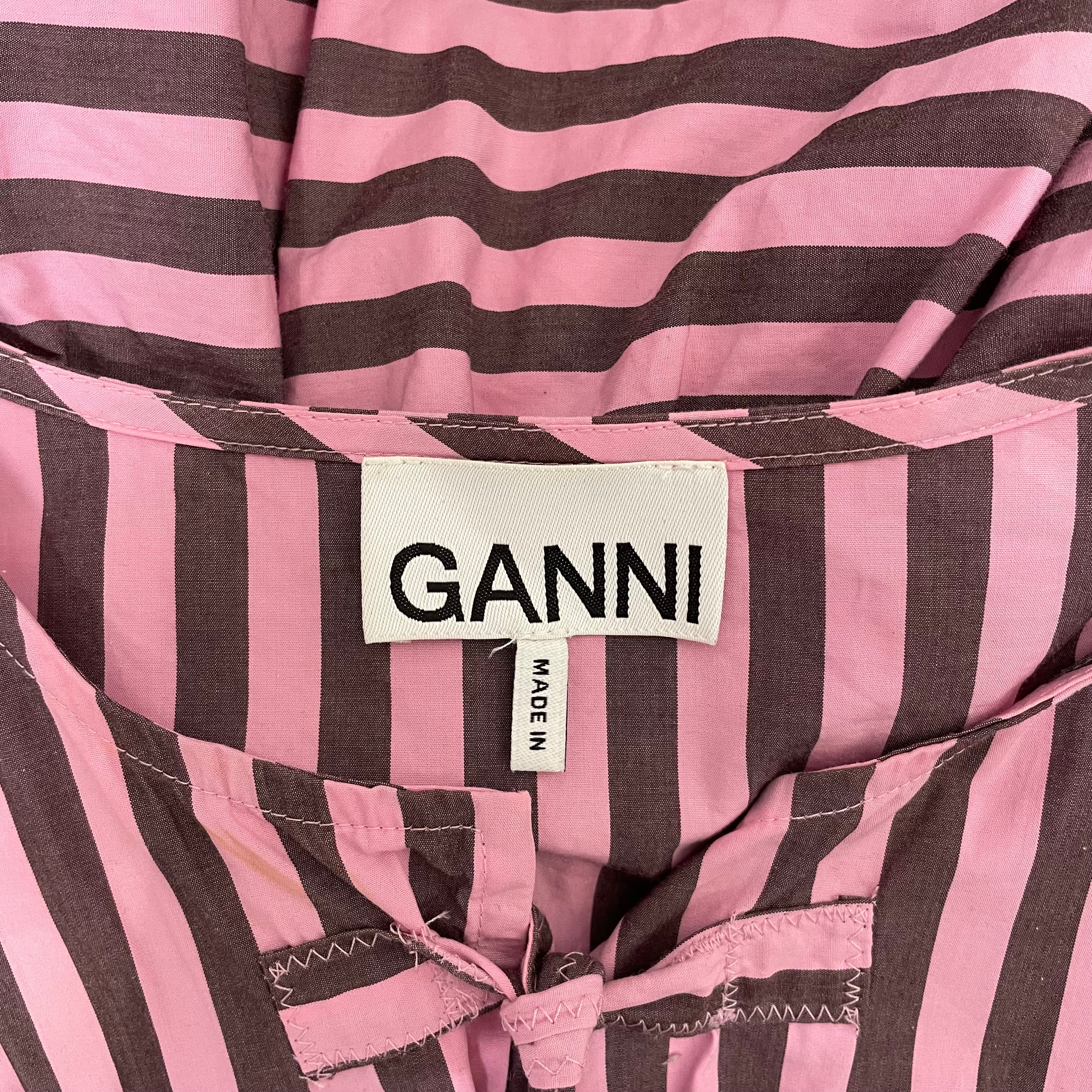 GANNI/Blouse/40/Stripe/Cotton/PNK/ view 3