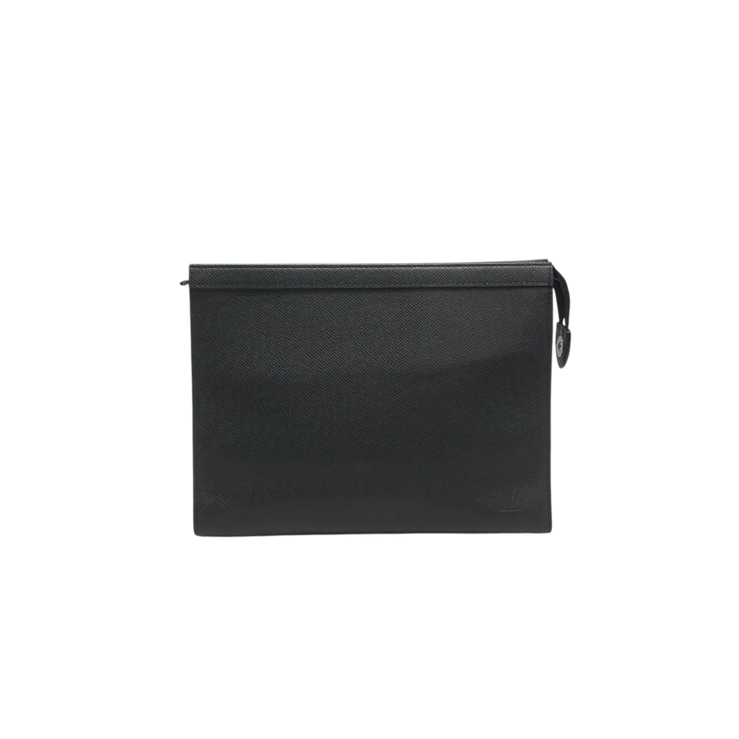 LOUIS VUITTON/Pouch/Leather/BLK/pochettte view 2