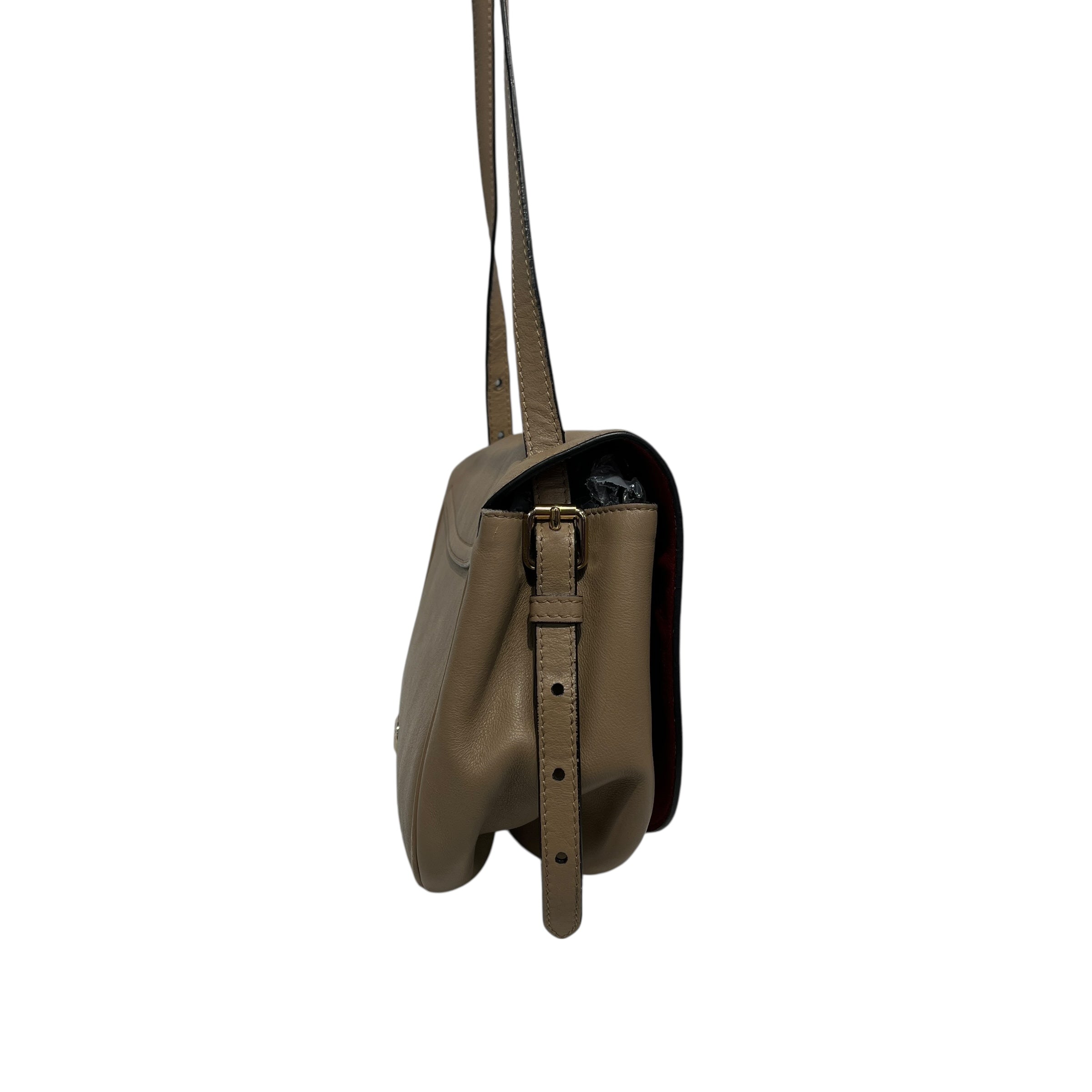 BURBERRY/Cross Body Bag/OS/Leather/KHK/2way view 3