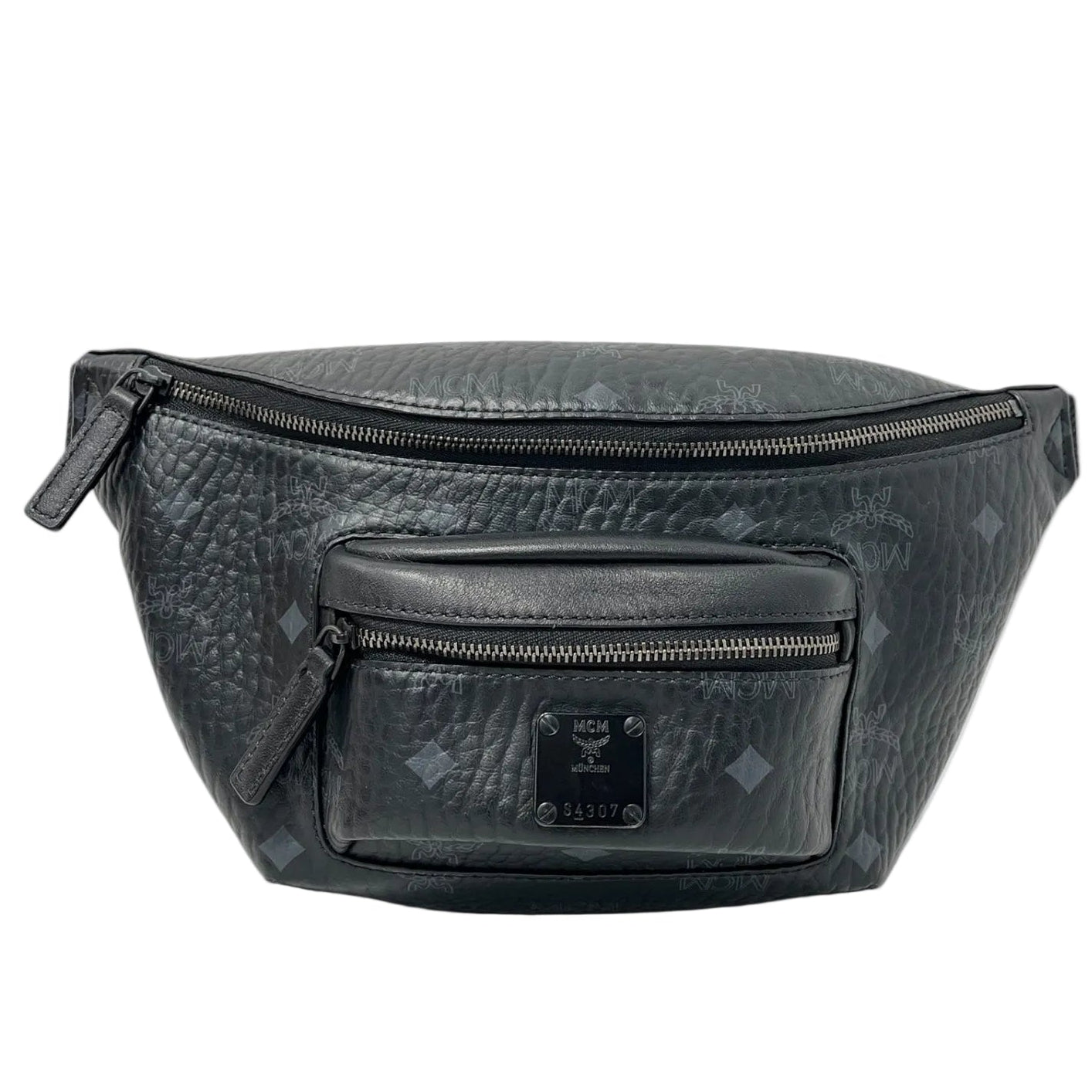 MCM/Fanny Pack/Monogram/Leather/BLK/S4307 view 1