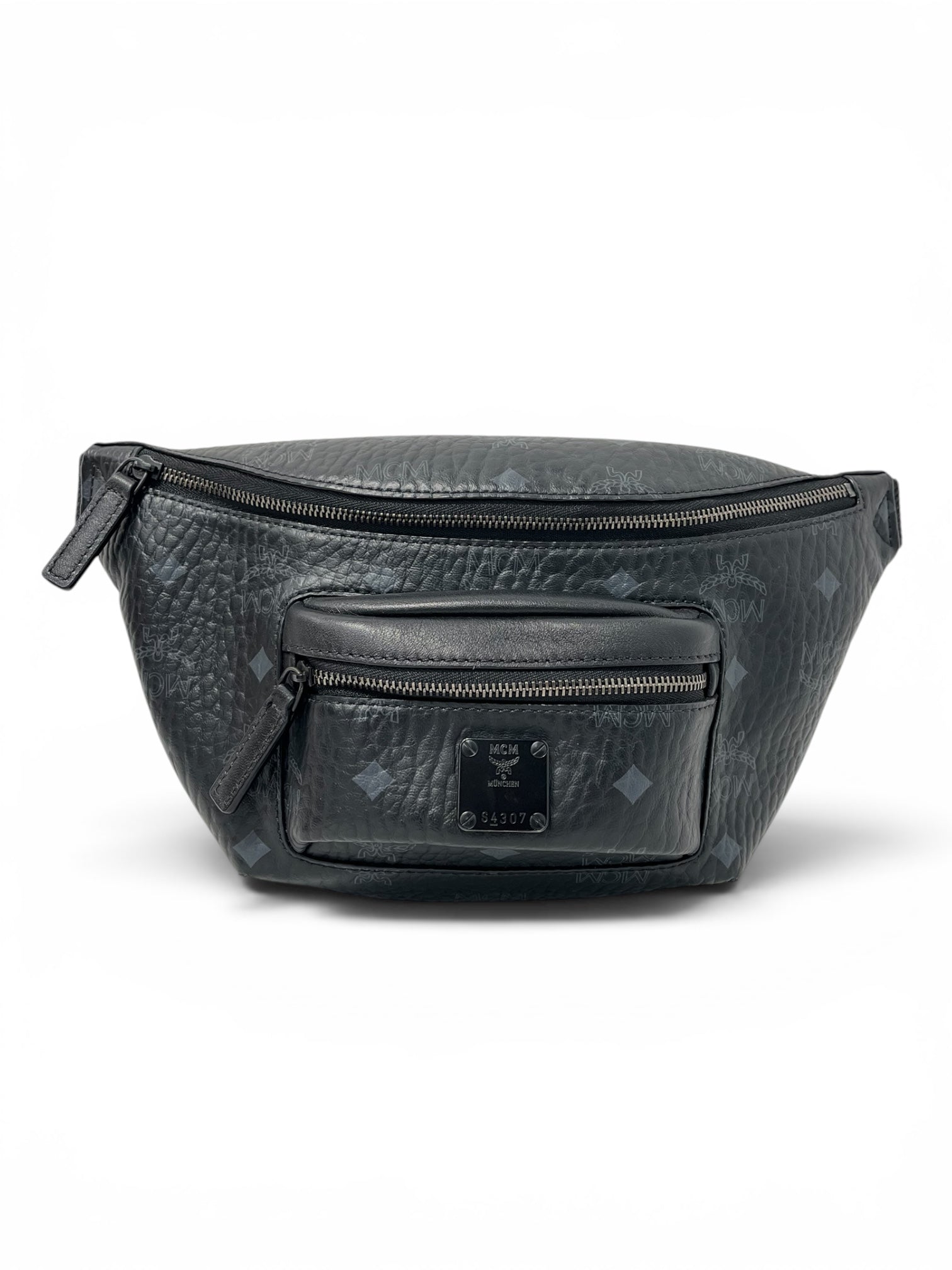 MCM/Fanny Pack/Monogram/Leather/BLK/S4307 view 1