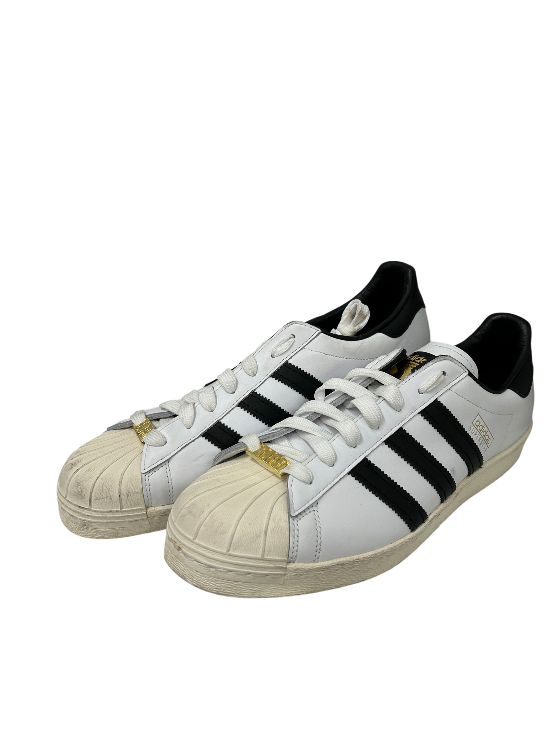 A BATHING APE/adidas/Low-Sneakers/US 12/Leather/WHT/SUPERSTAR view 1