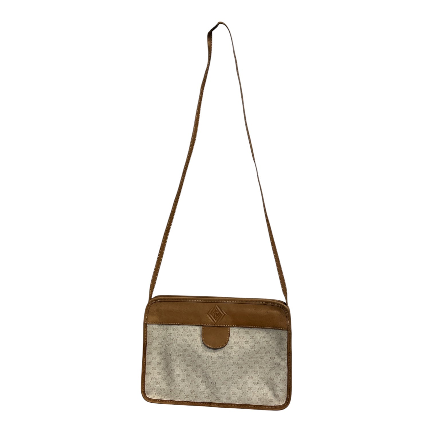 GUCCI/Cross Body Bag/Monogram/Leather/CRM/VINTAGE MICROGUCCISSIMA BAG view 2