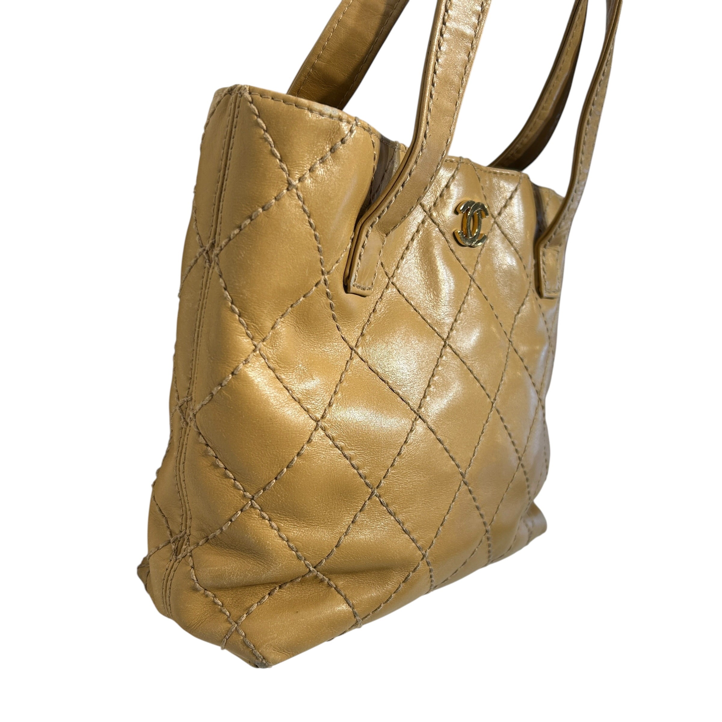 CHANEL/Tote Bag/Leather/CML/Quilted Wild Stitch Surpique view 6