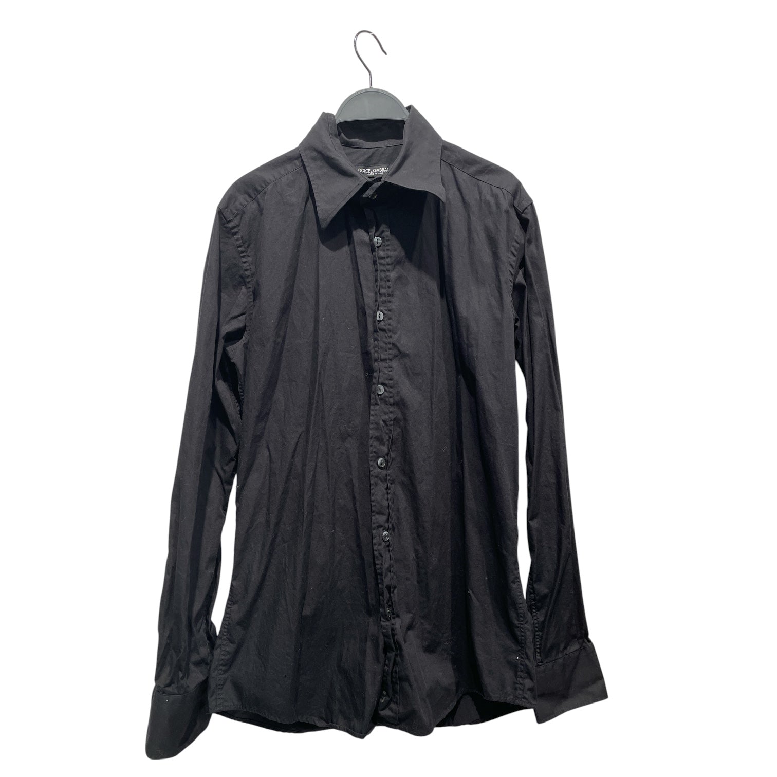 DOLCE&GABBANA/LS Shirt/M/Cotton/BLK/Dress/DOLCE & GABBANA COLLARED LS view 1