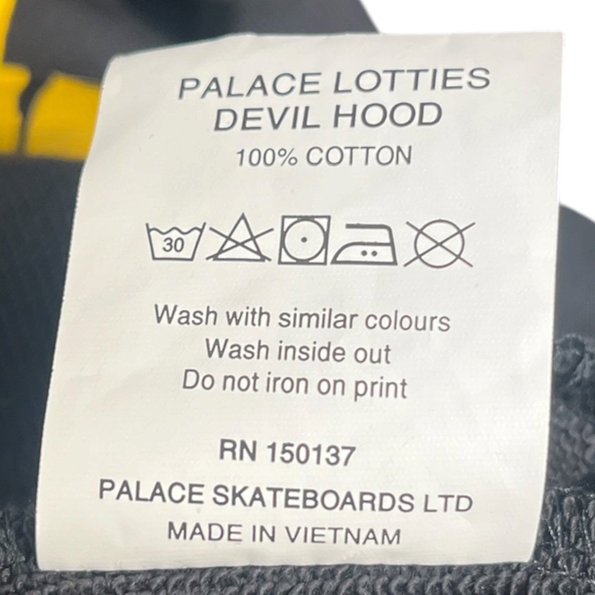 PALACE/Hoodie/L/Graphic/Cotton/BLK/LOTTIES DEVIL YELLOW CHAIN view 5