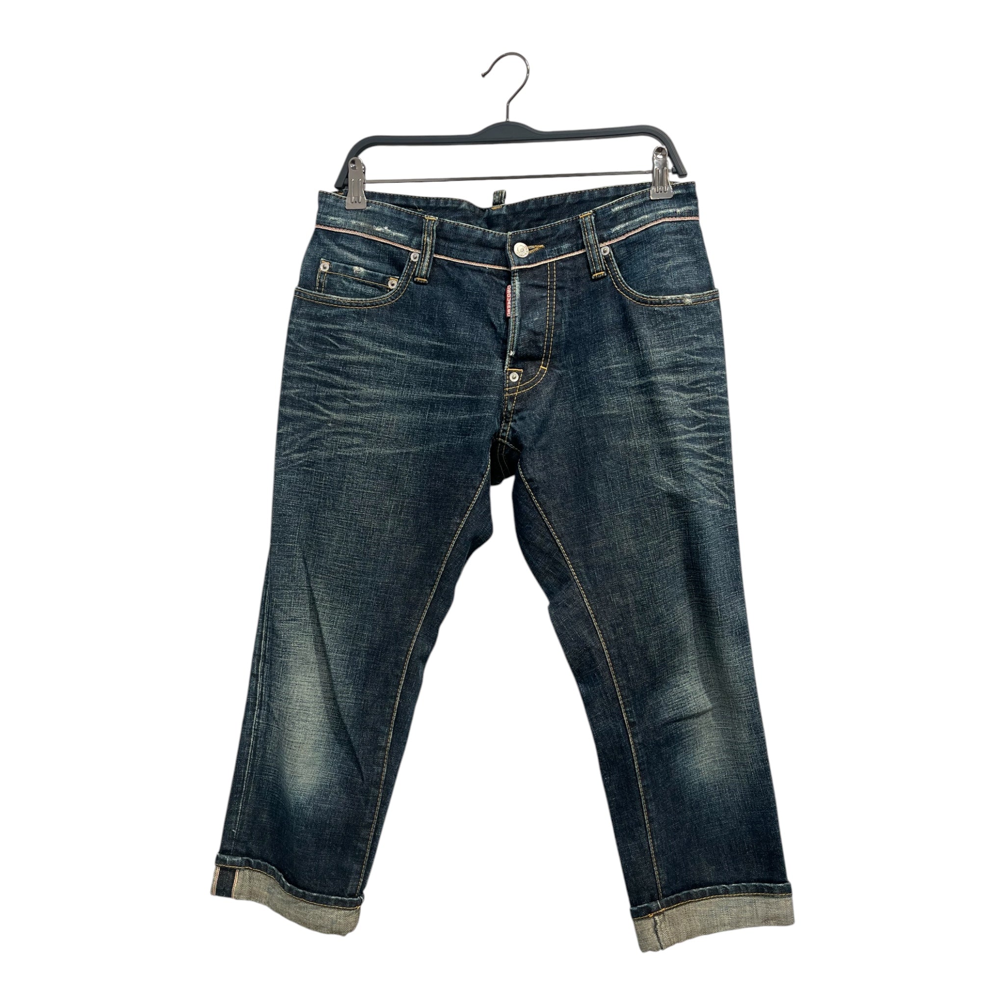 DSQUARED2/Cropped Pants/42/Cotton/BLU/selvidge view 1