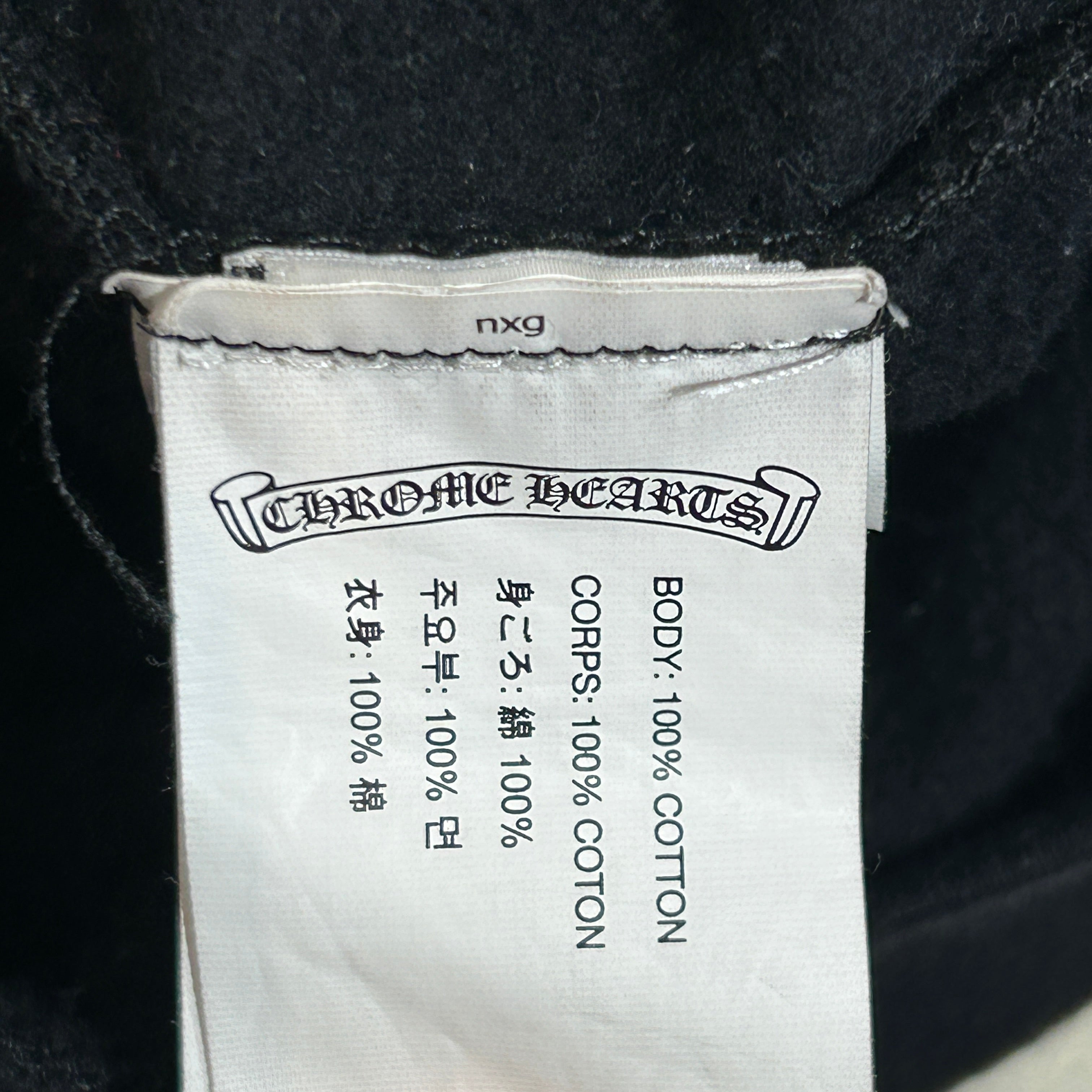 CHROME HEARTS/Zip Up Hoodie/M/Graphic/Cotton/BLK/dagger zip horseshoes view 4