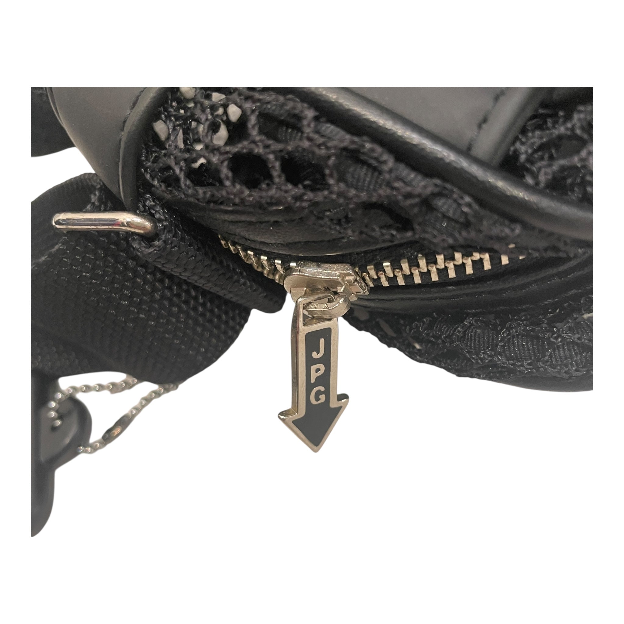 Jean Paul Gaultier/Cross Body Bag/OS/Cotton/BLK/MESH BAG W NAME TAG view 5