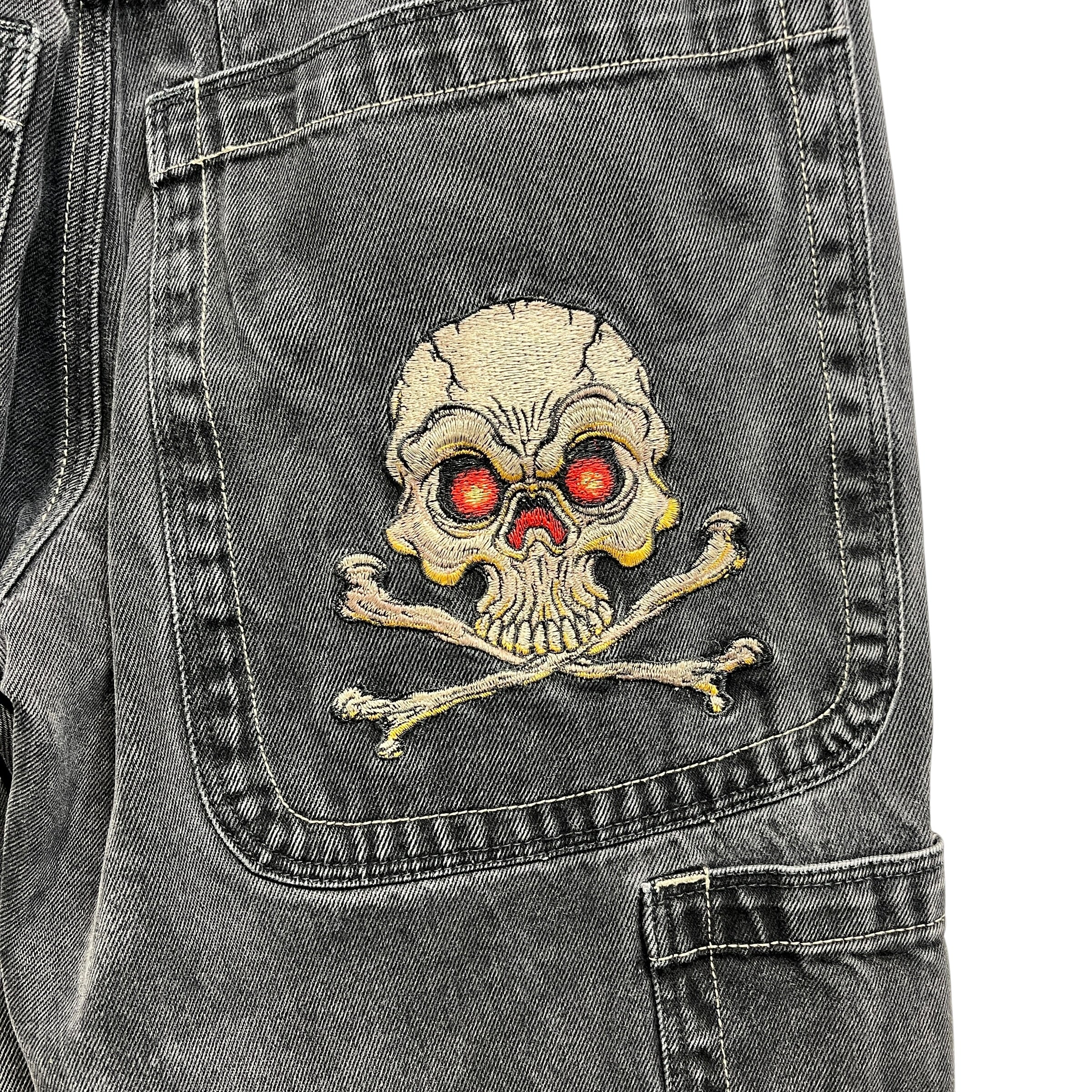 JNCO/Pants/33/Denim/BLK/Skull Emboridery on back view 3
