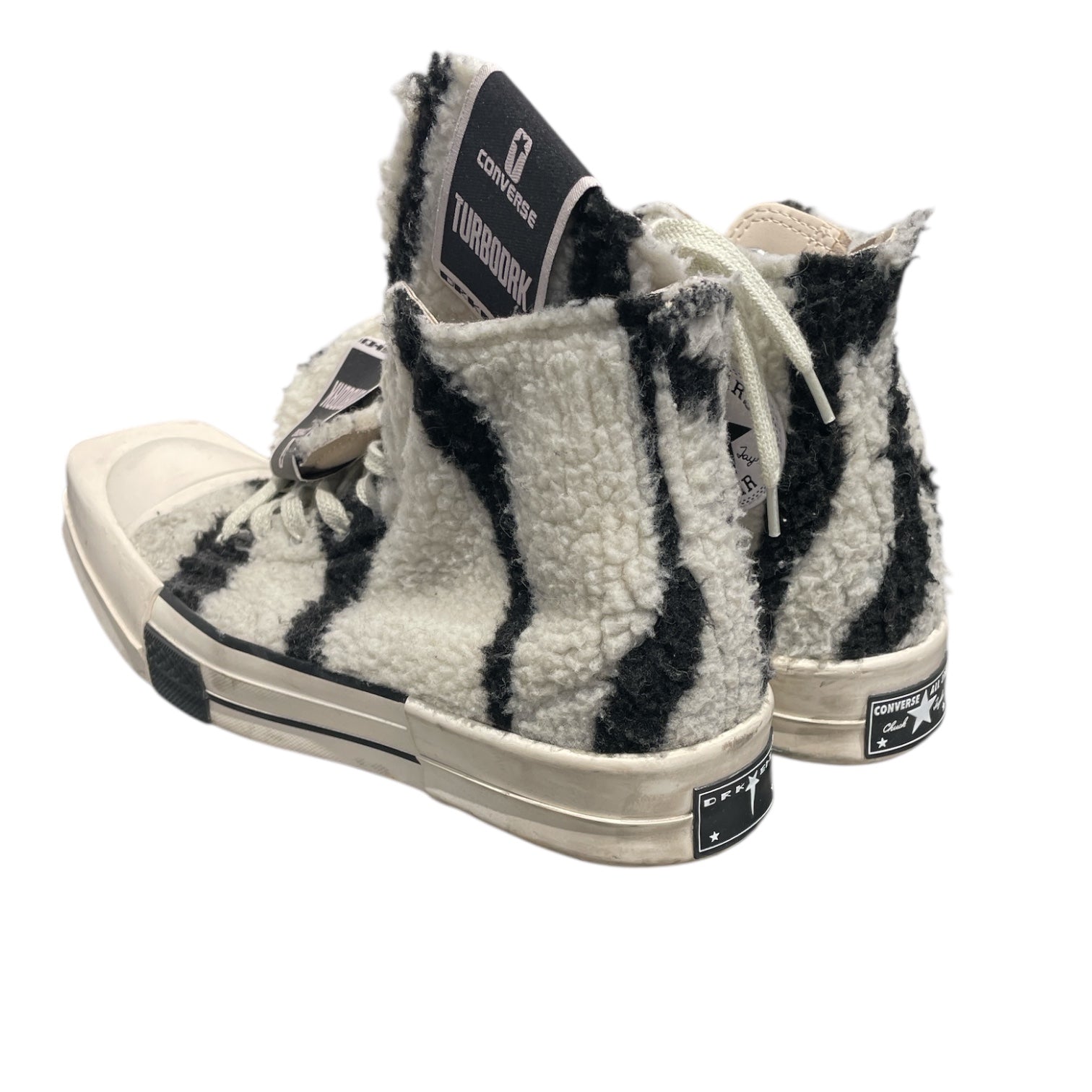 Rick Owens/CONVERSE/Hi-Sneakers/US 8/Animal Pattern/WHT/ZEBRA PRINT view 2
