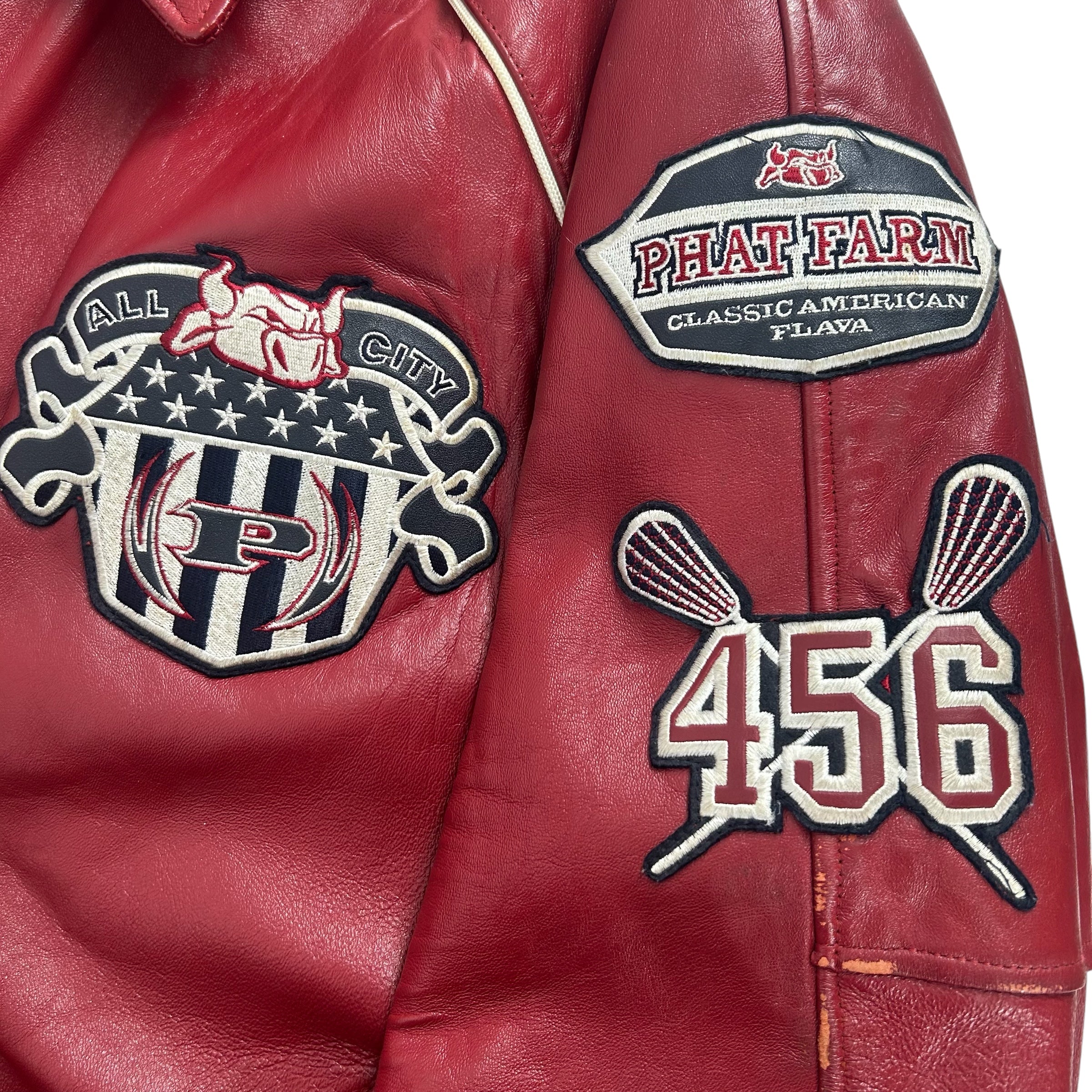 PHAT FARM/Baseball Jkt/XXXXL/Leather/RED/ALL CITY view 5