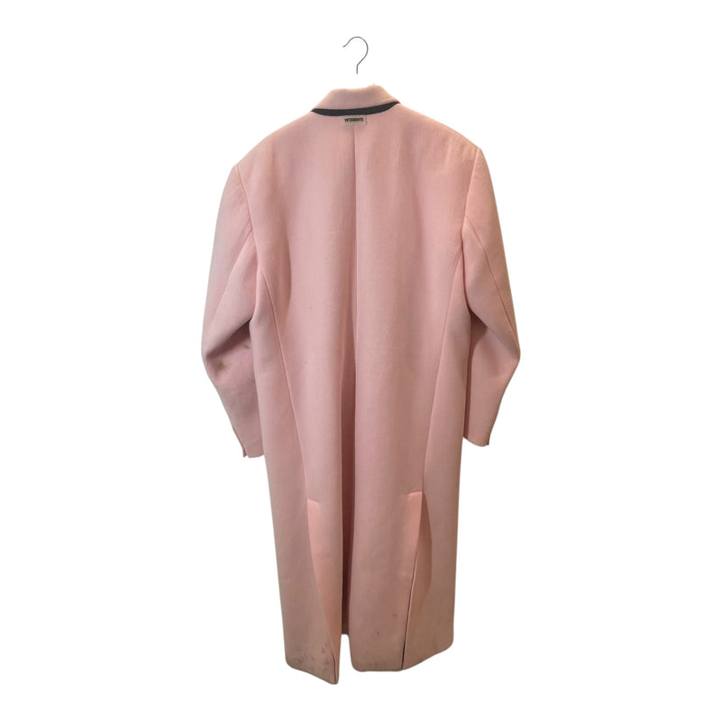 VETEMENTS/Trench Coat/S/Rayon/PNK/UE63CO160P