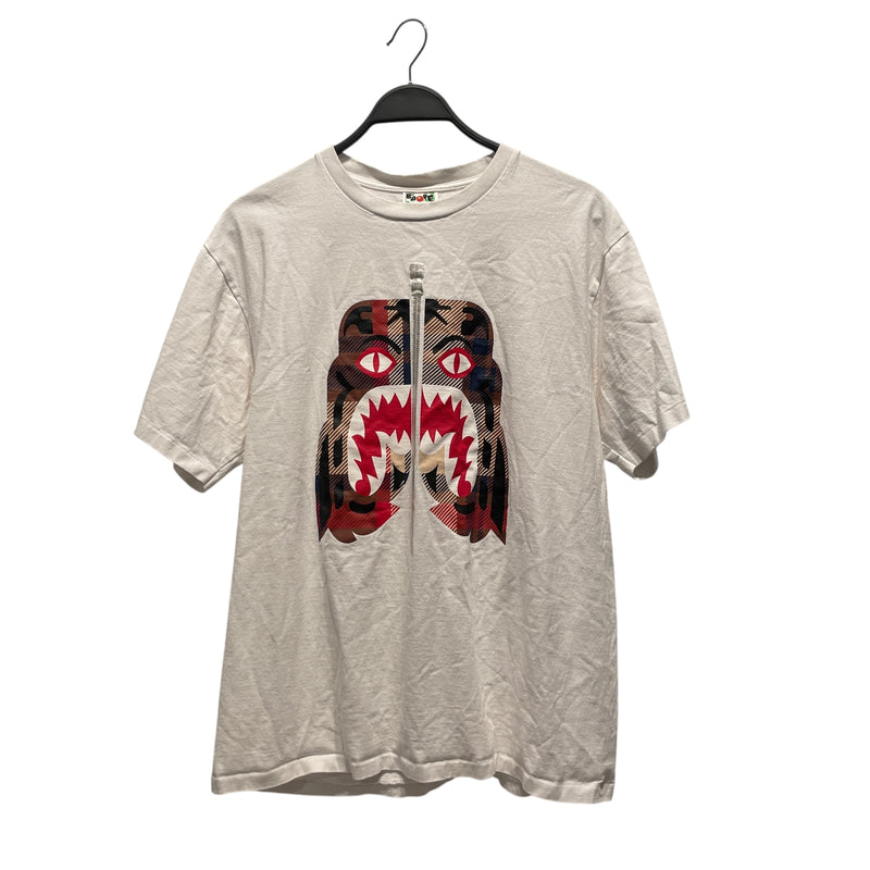 A BATHING APE/T-Shirt/XL/Cotton/WHT/FUNTHERA MILITIA