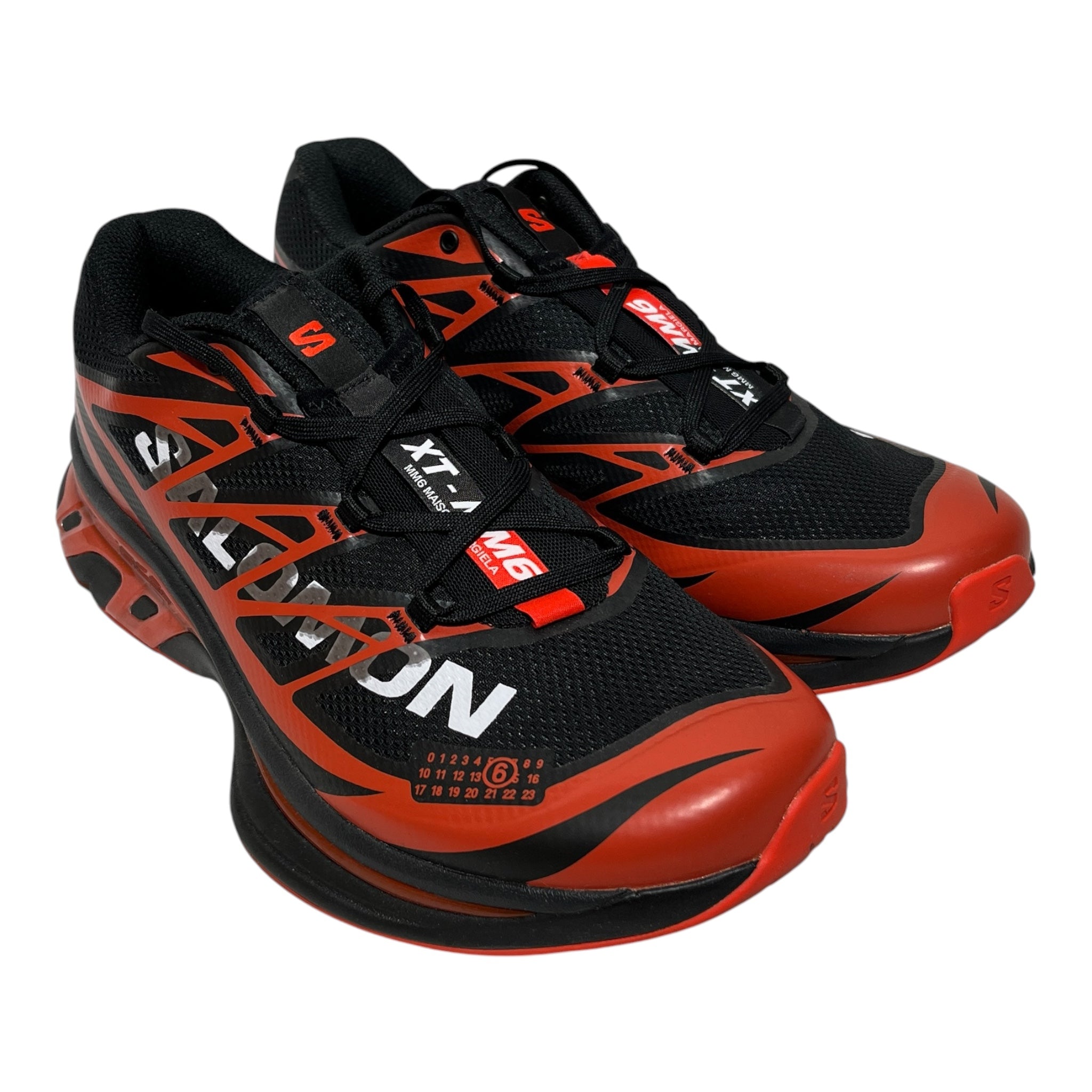 salomon/MM6/Low-Sneakers/US 9.5/BLK/orange accent view 1