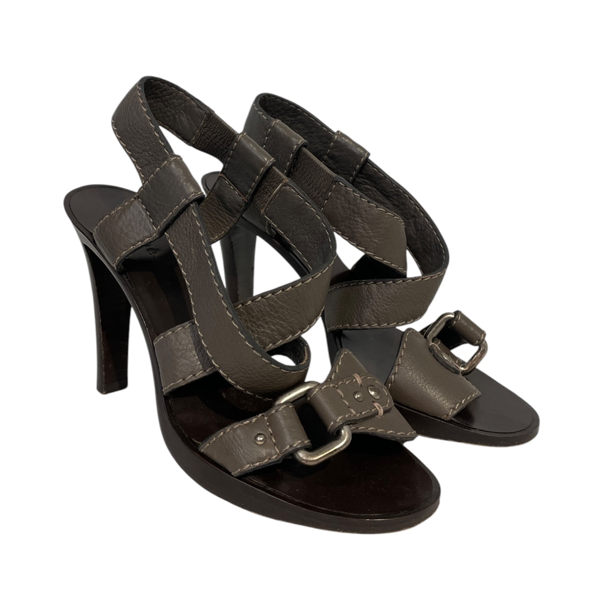 Chloe/Heels/EU 38/BRW/Front Buckle Sandal view 1