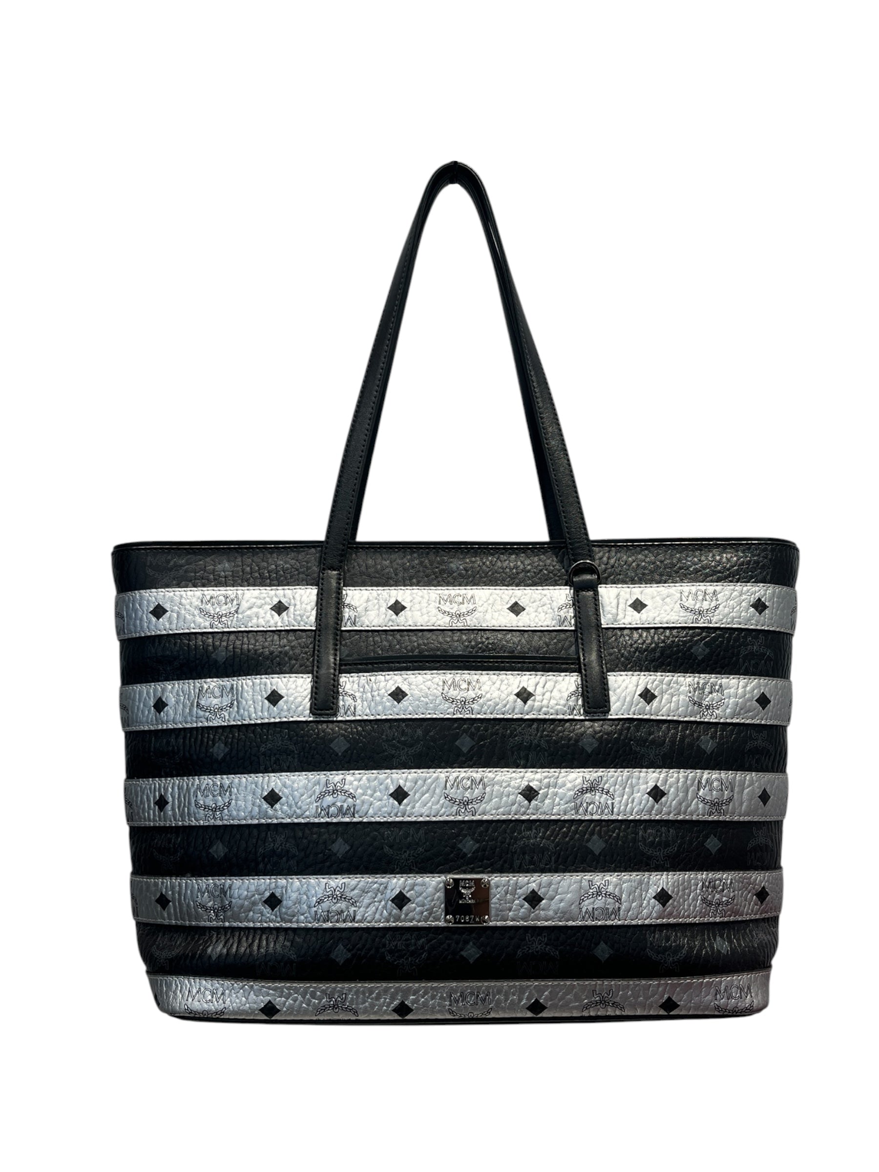 MCM/Tote Bag/Stripe/Leather/SLV/MCM VISETO TOTE view 1