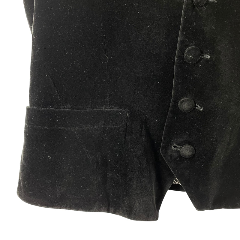 NUMBER (N)INE/Vest/1/Velour/BLK/GOTHIC BUTTON UP