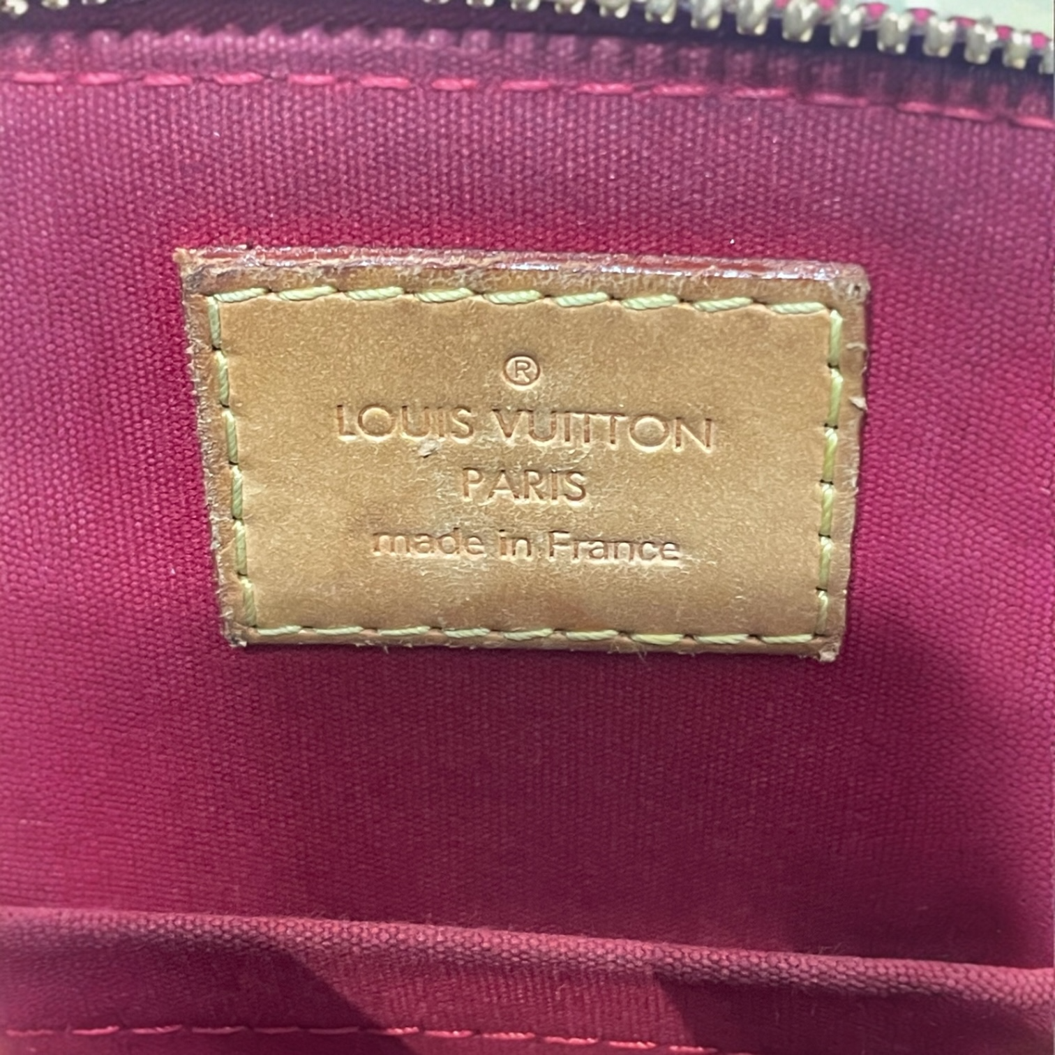 LOUIS VUITTON/Cross Body Bag/Monogram/RED/ALMA BB VETNIS view 3