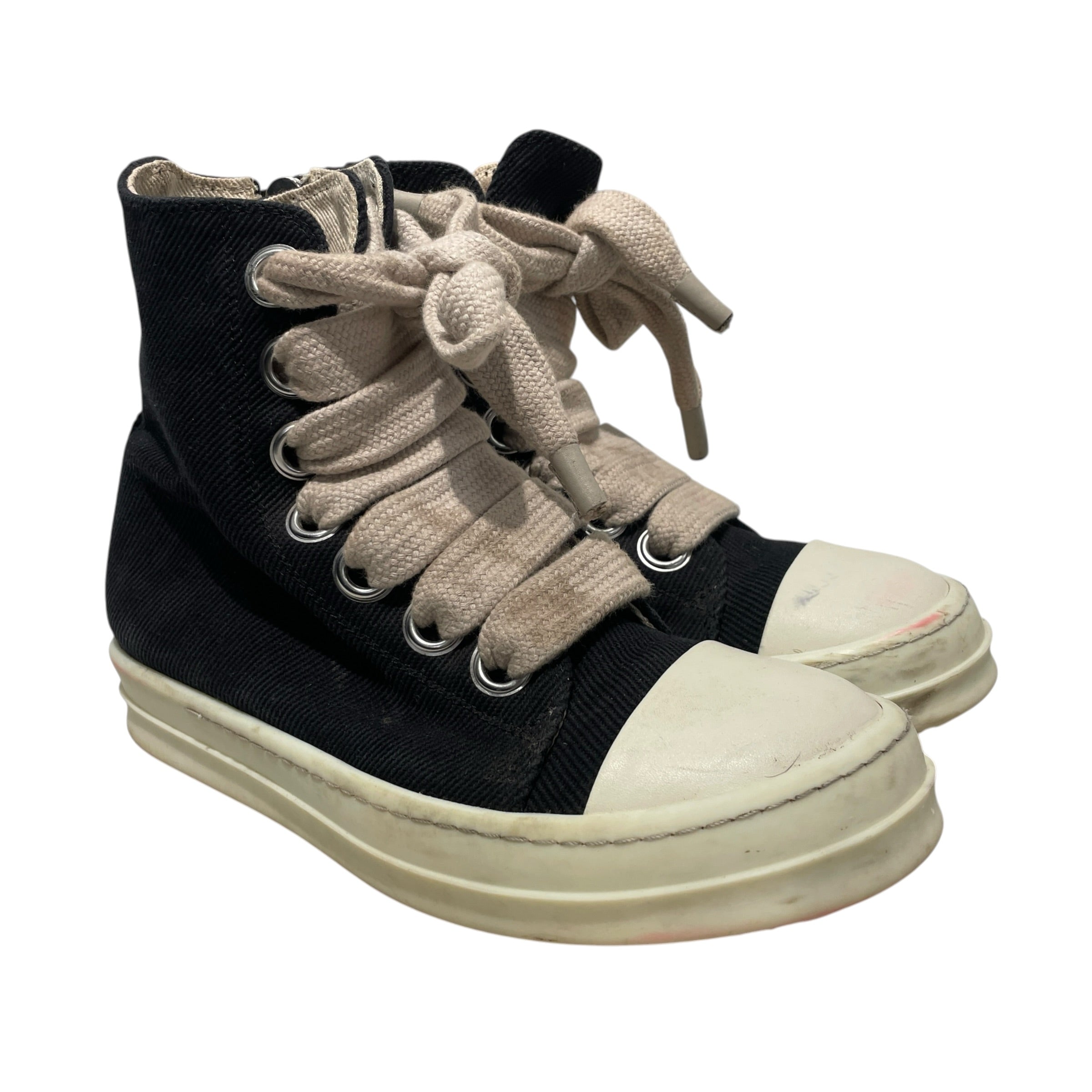 RICK OWENS DRKSHDW/Hi-Sneakers/EU 39/Cotton/BLK/Jumbo Lace view 1