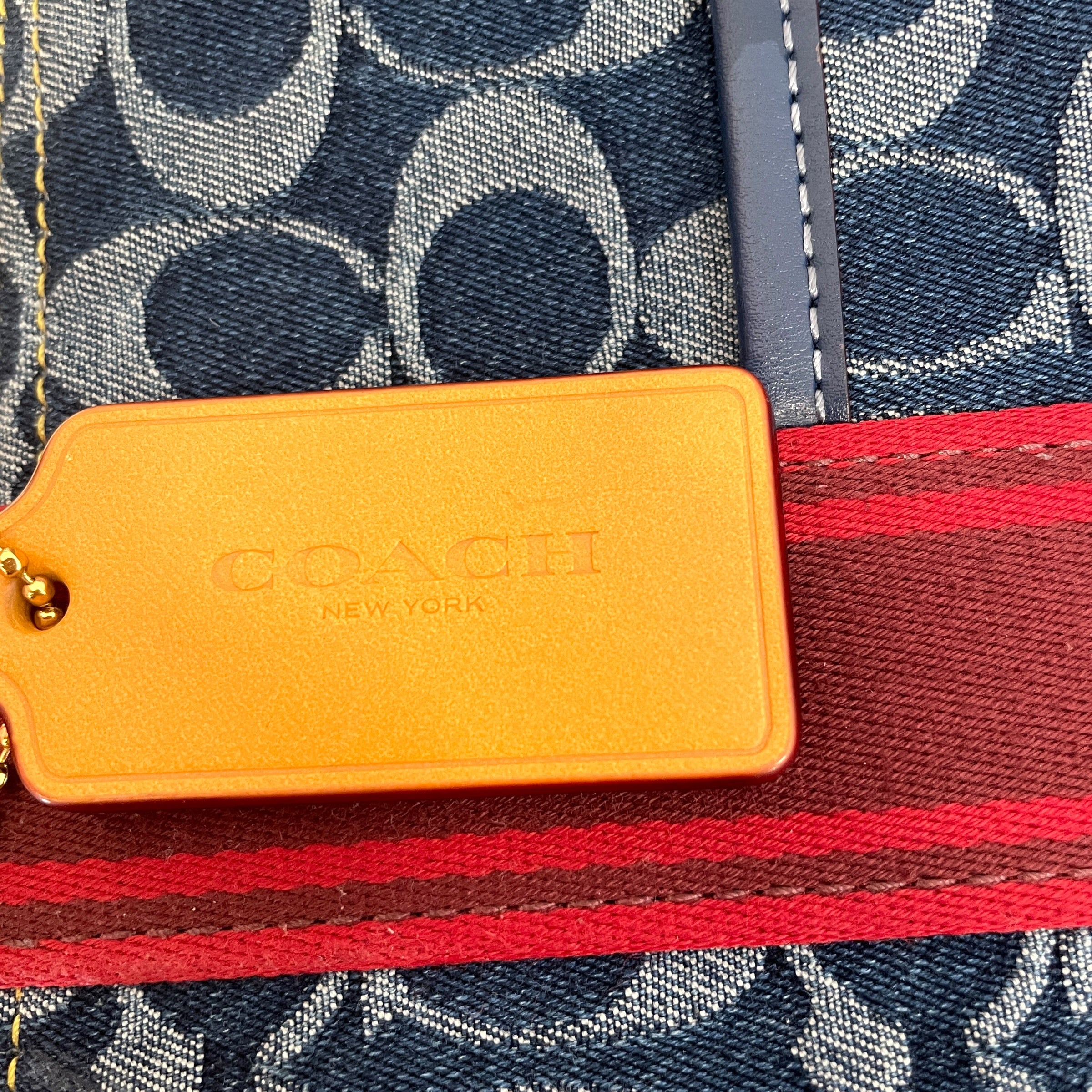 COACH/Tote Bag/Monogram/Denim/BLU/smith tote in signature denim view 6