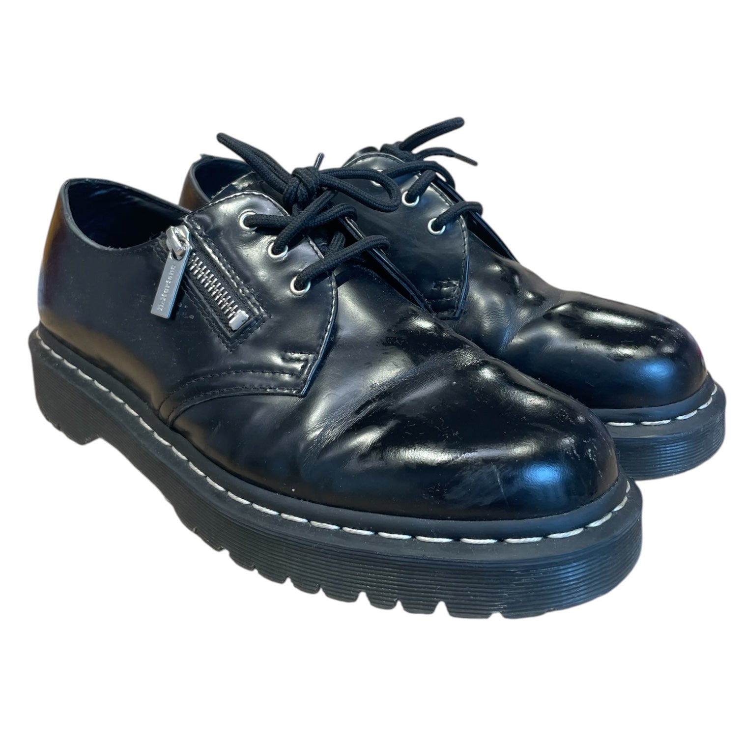 Dr.Martens/Loafers/US 10/Leather/BLK/LA004/1461/SILV ZIPPER/BLK LAC view 1