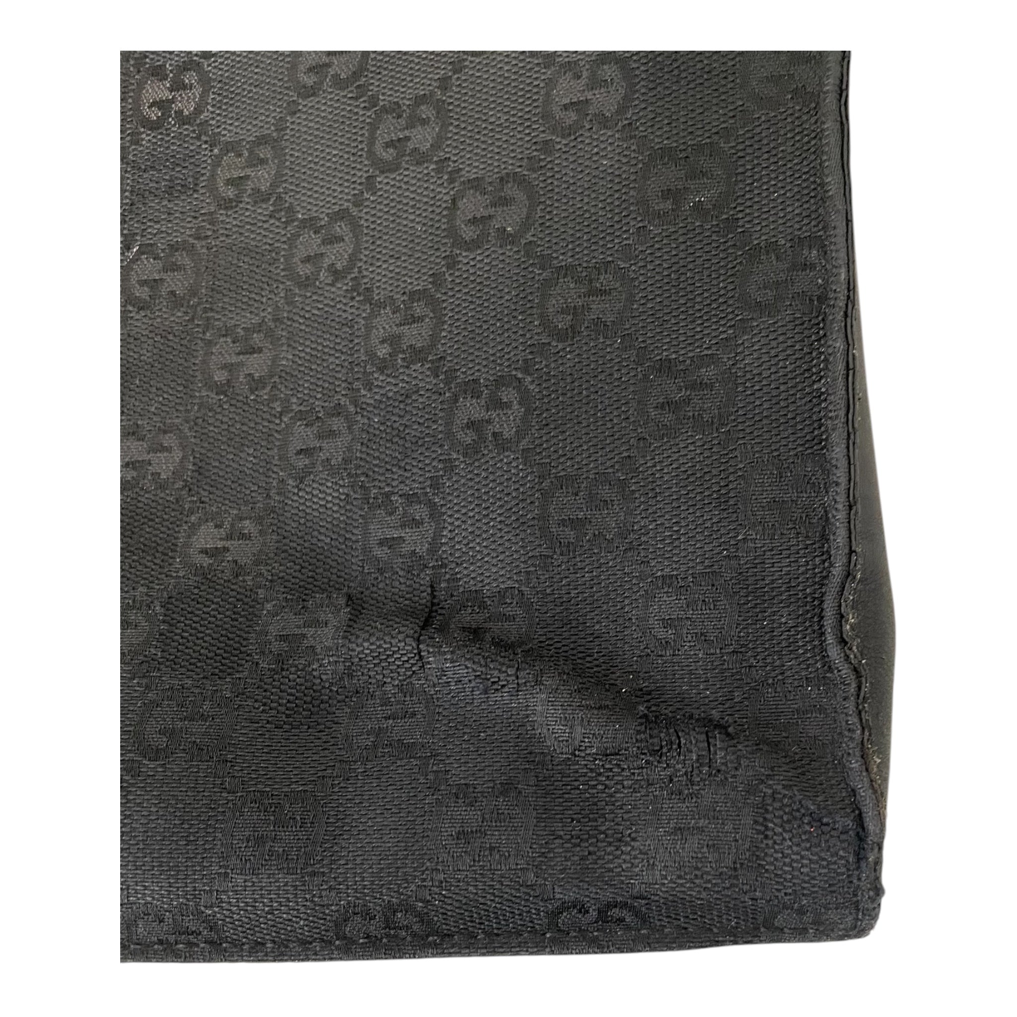 GUCCI/Bag/Monogram/Cotton/BLK/gg hobo bag view 8