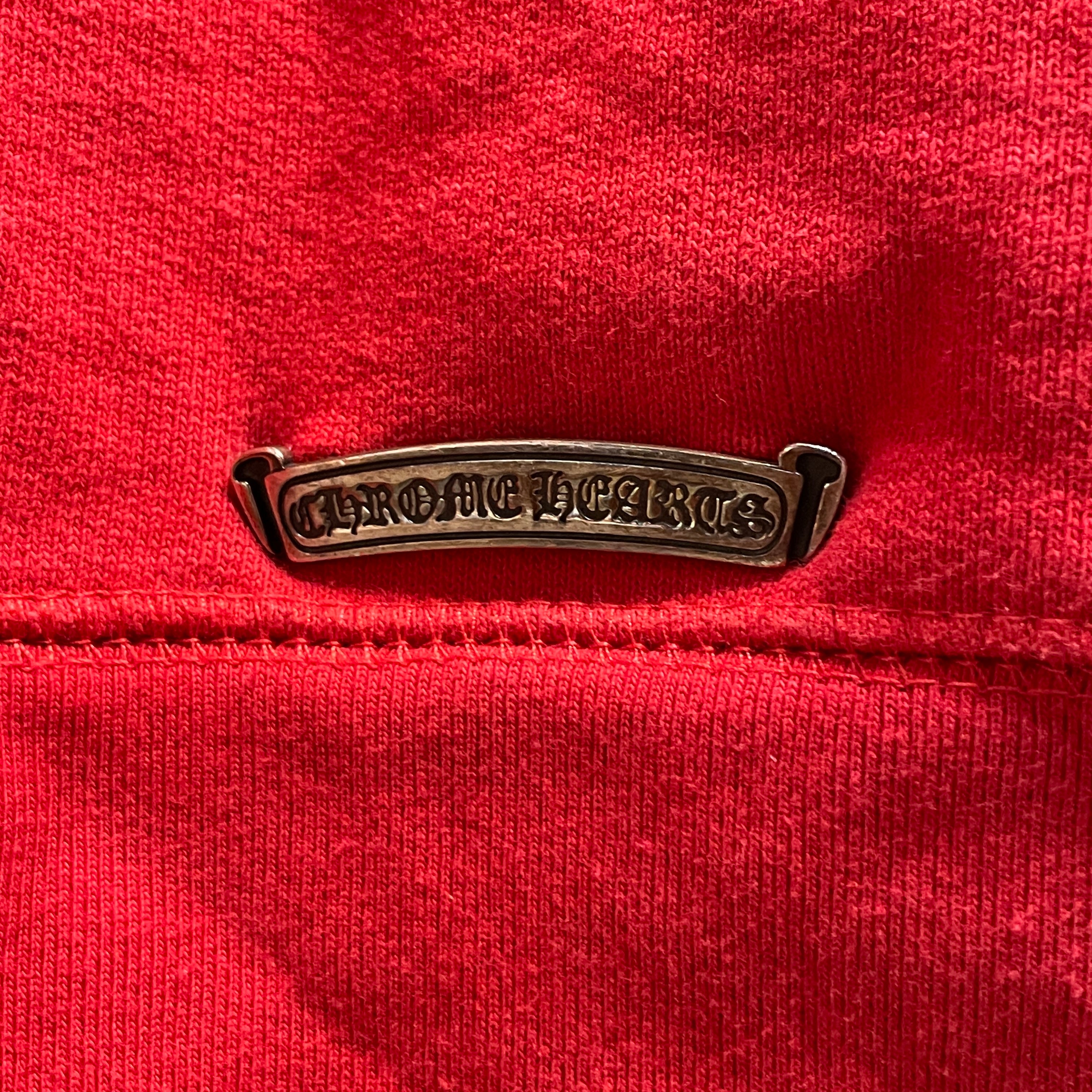 CHROME HEARTS/Hoodie/M/Cotton/RED/triple cross hollywood view 4