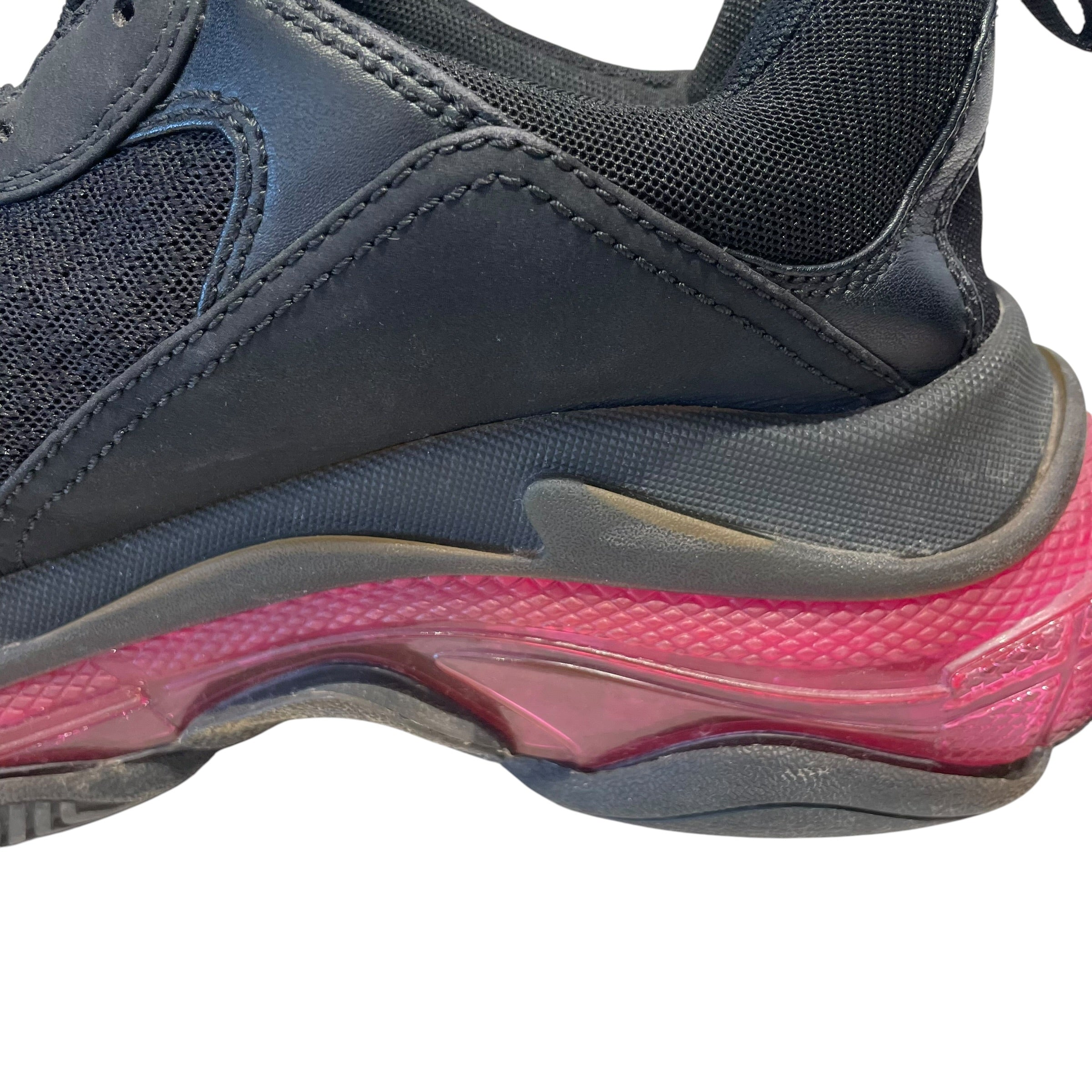 BALENCIAGA/Low-Sneakers/US 10/BLK/TRIPLE S SNEAKERS PINK SOLE view 7